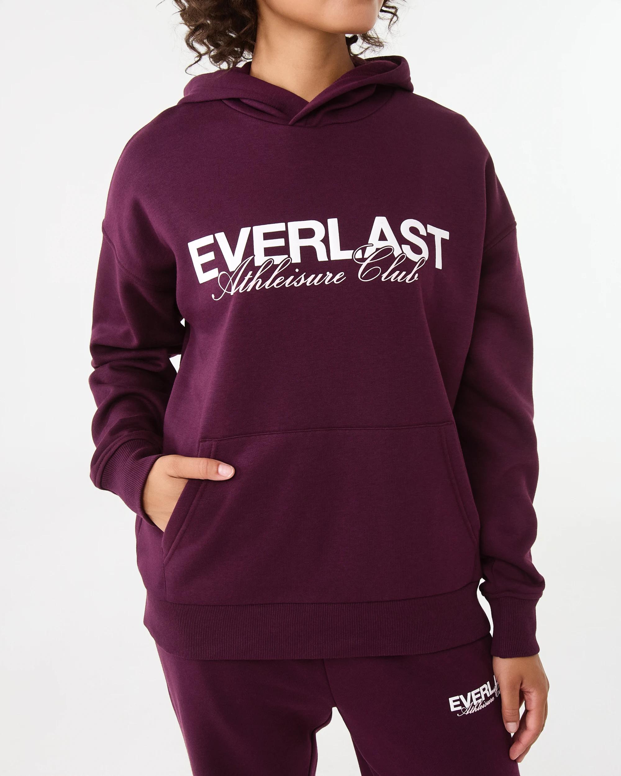 7 Everlast Womens Street Hoodie Deep Plum, 7 of 10