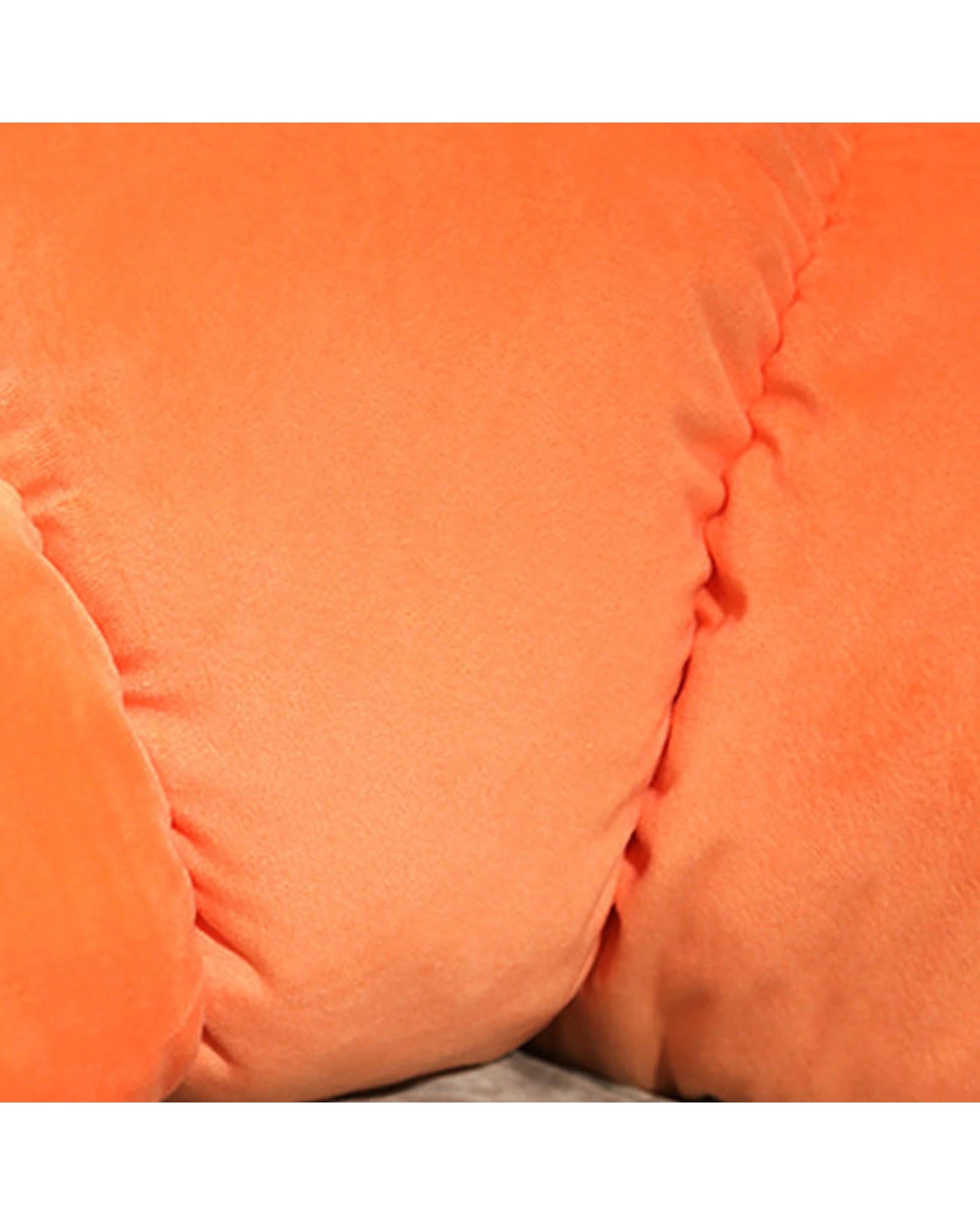 4 Cotton More Orange Cat Flower Floor Cushion Seat 60x25x10cm - Multi, 4 of 5