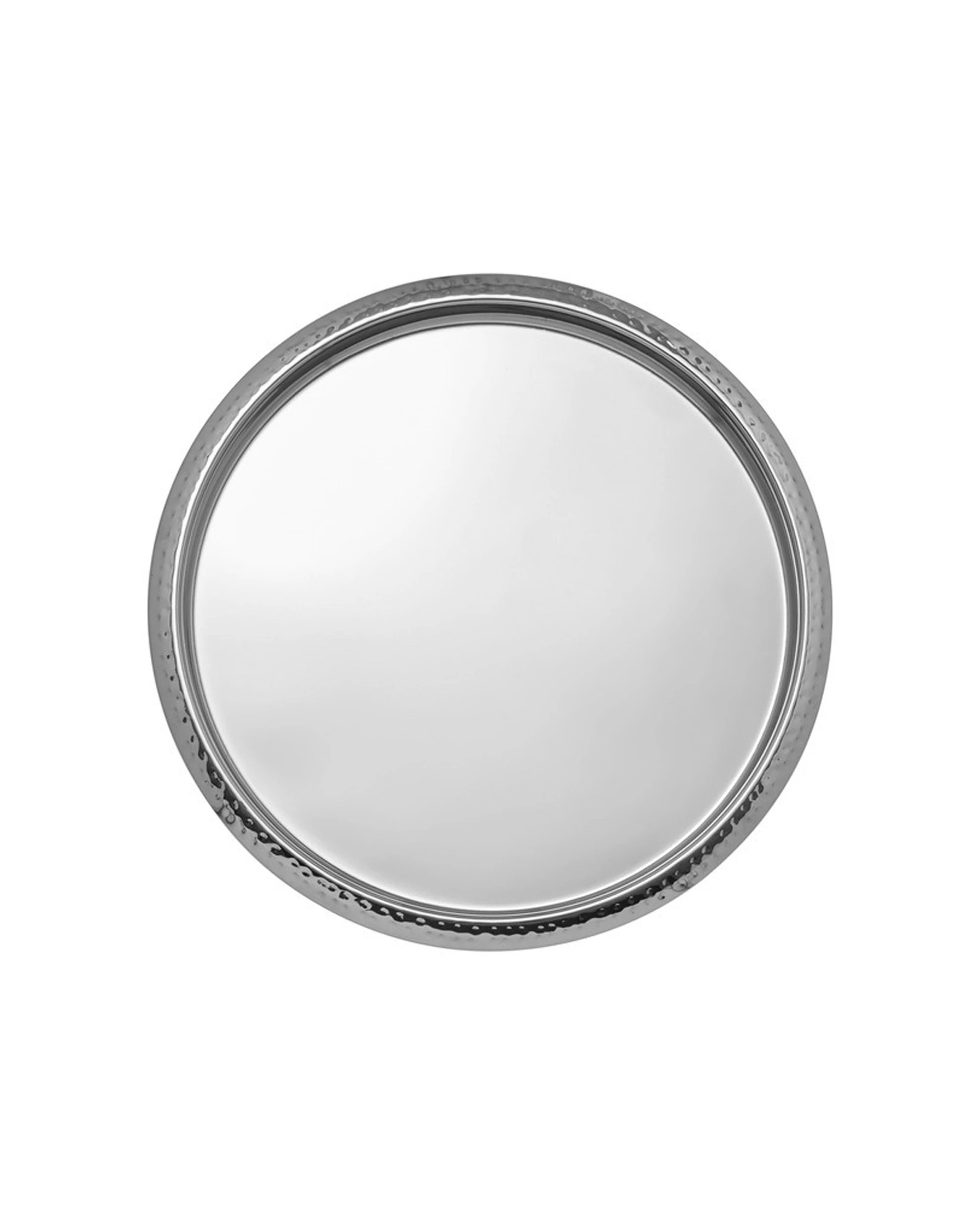 2 Maxwell & Williams Lexington Hammered Stainless Steel Round Tray 35.5cm
 - Silver, 2 of 3