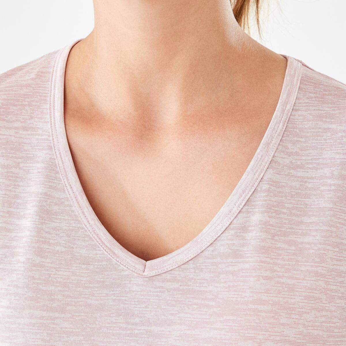5 Active Womens Short Sleeve Core V-Neck T-shirt Qurtz Pink, 5 of 6