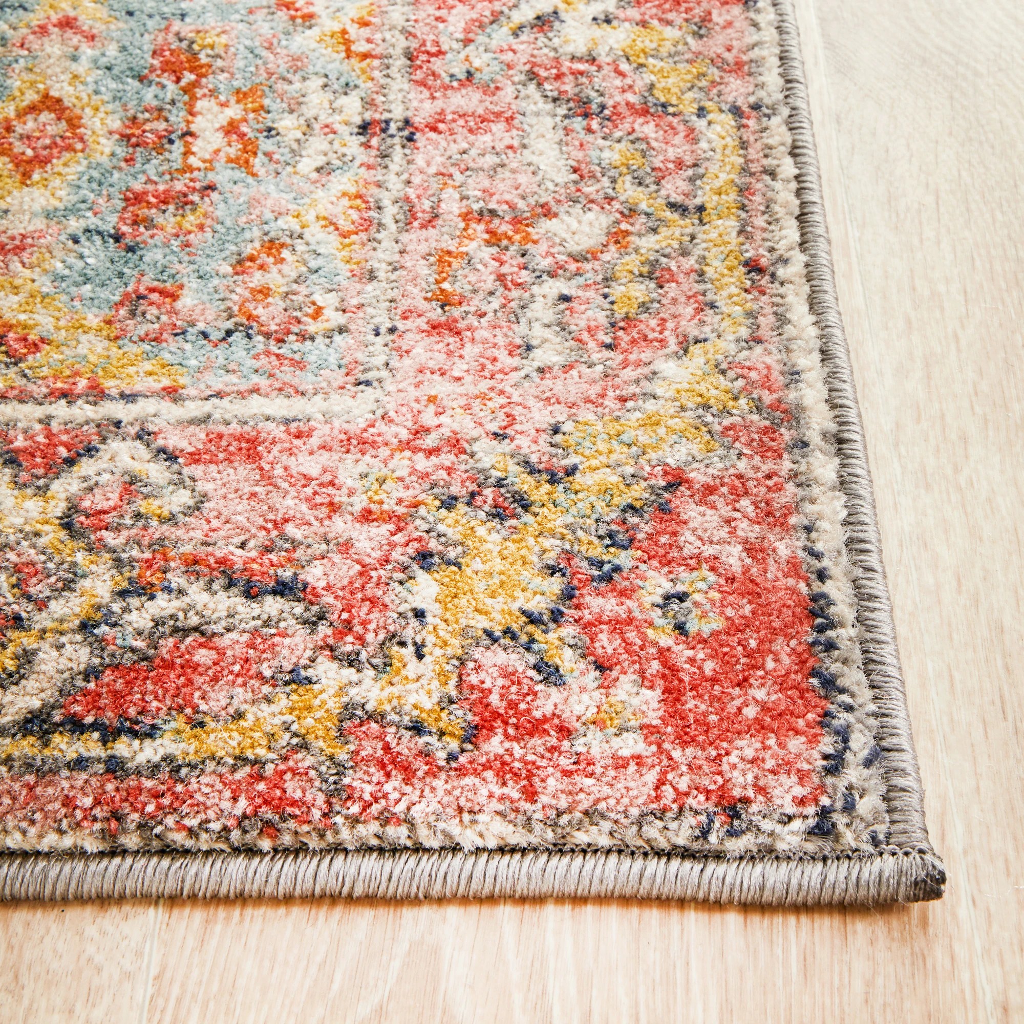 6 Common Ground Rugs Eterna 856 300x80cm Runner - Medium Pet Friendly Rug - Red, 6 of 7