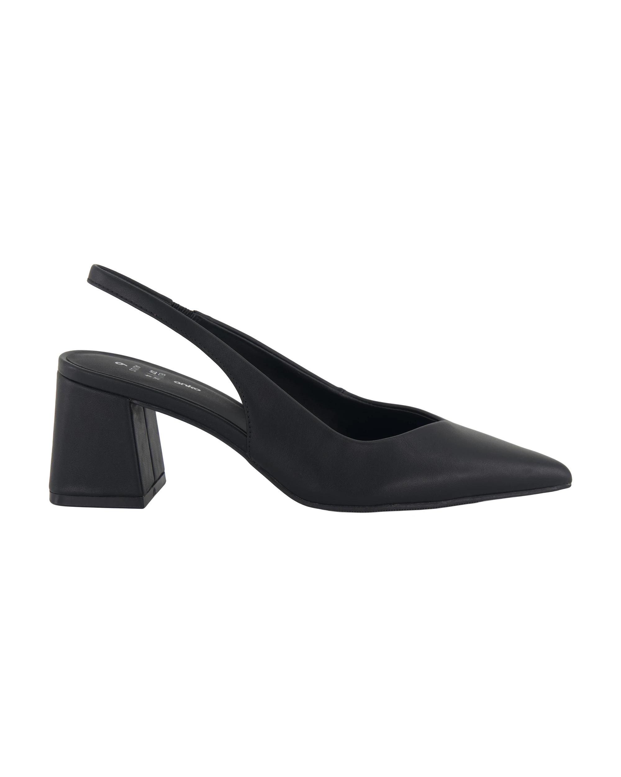 1 Slingback Block Heels Black, 1 of 5