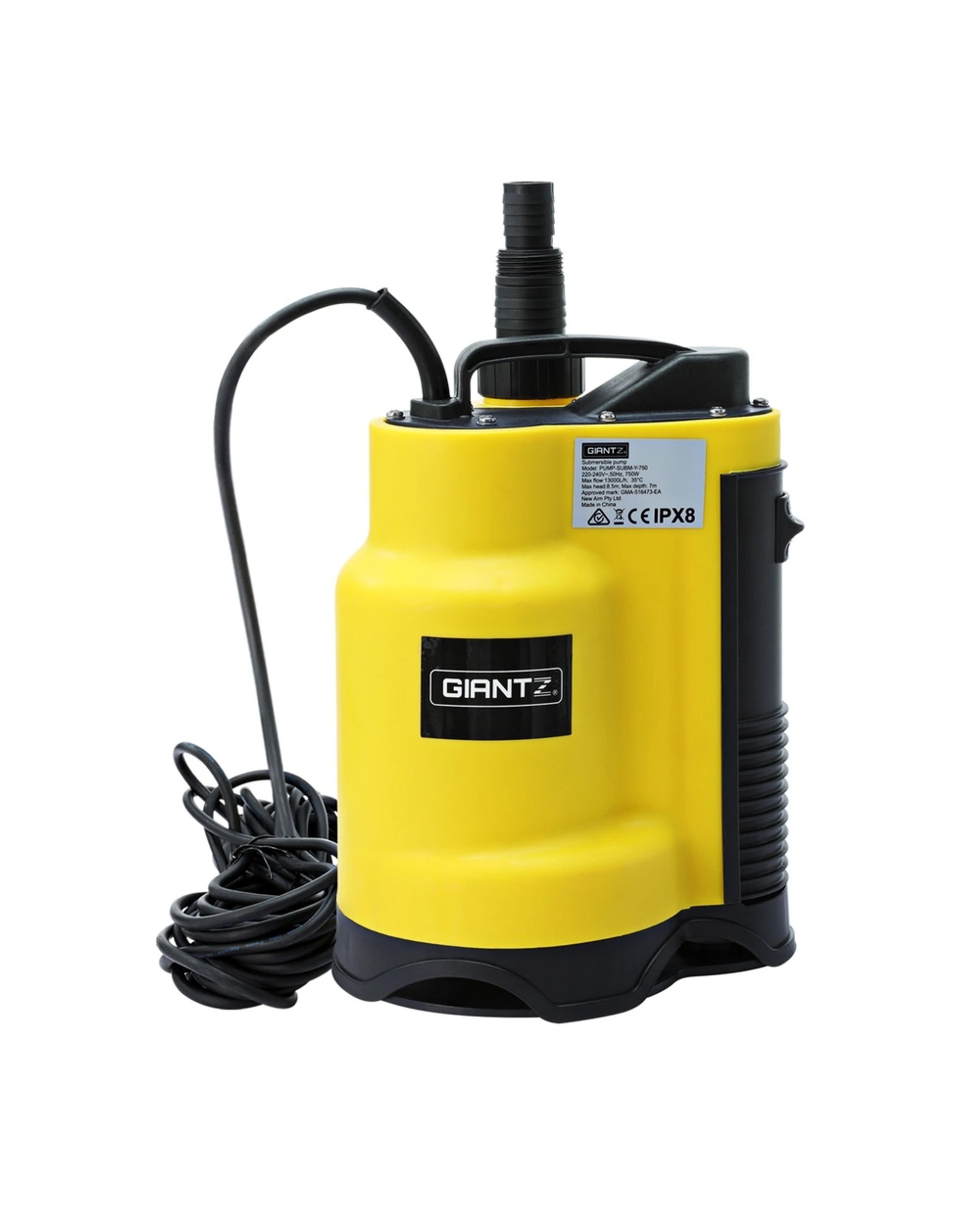 1 Giantz Garden Water Submersible Pump 400W Dirty Bore Sewerage Tank Well Steel - Yellow, 1 of 4