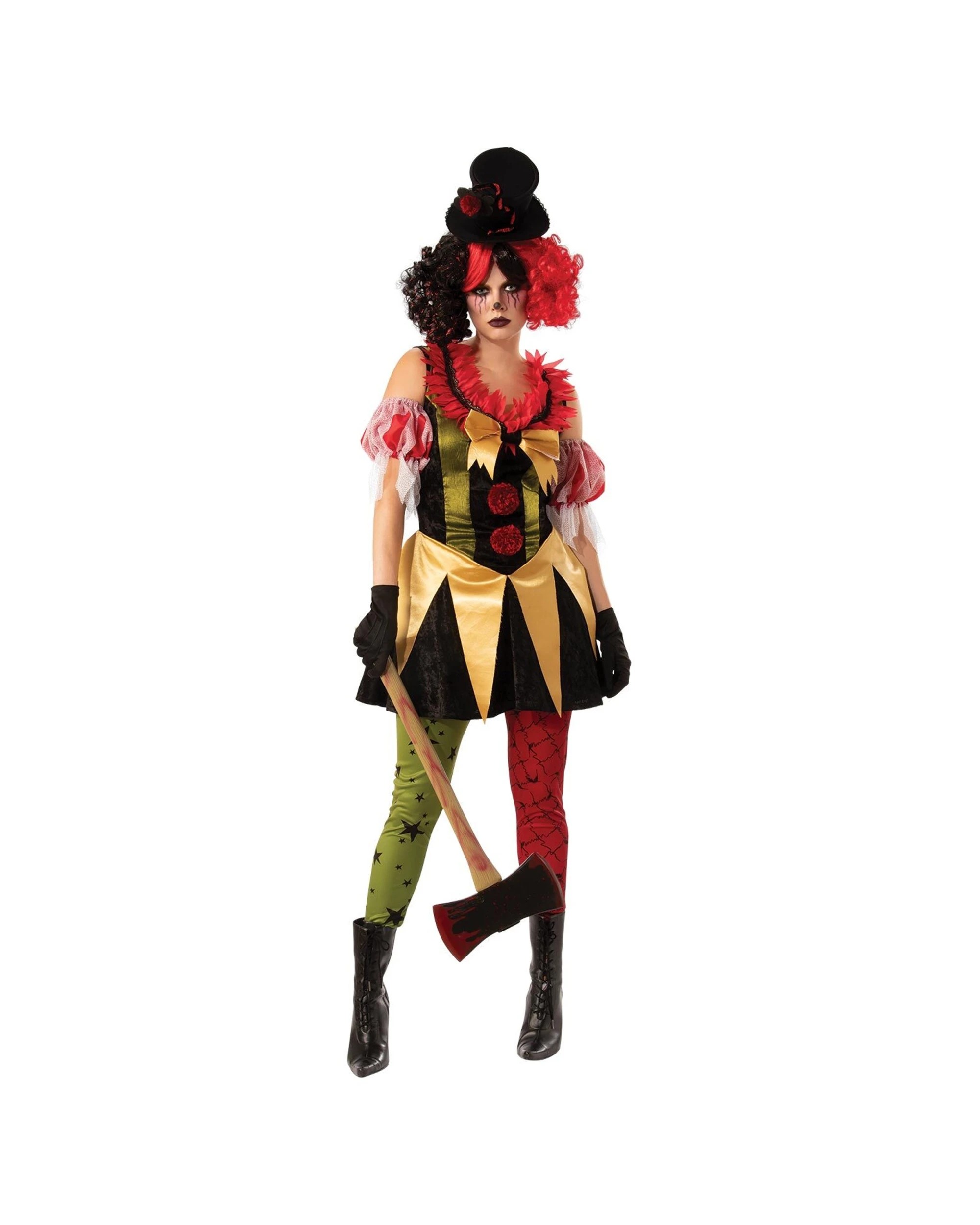 1 Rubies Evil Clown Lady Womens Dress Up Costume Size M - Multi, 1 of 3
