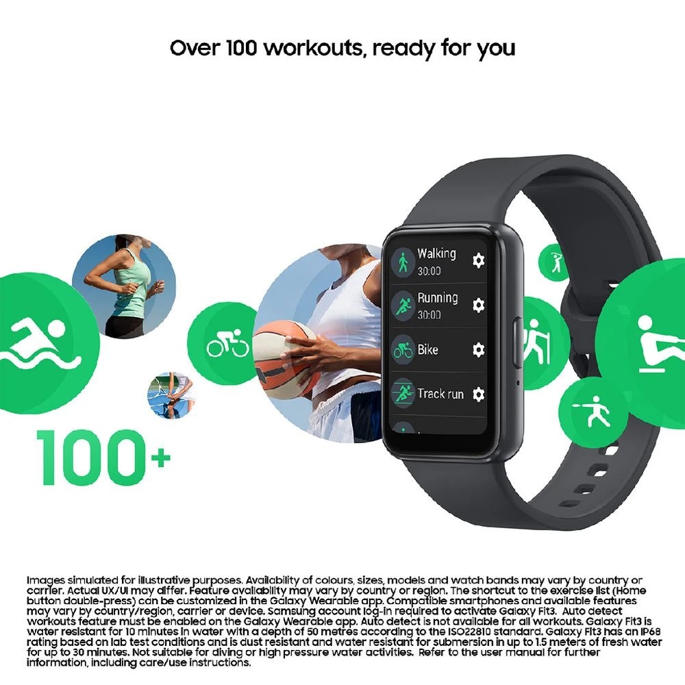 4 Samsung Galaxy Fit3 Bluetooth Dark Grey, 4 of 7