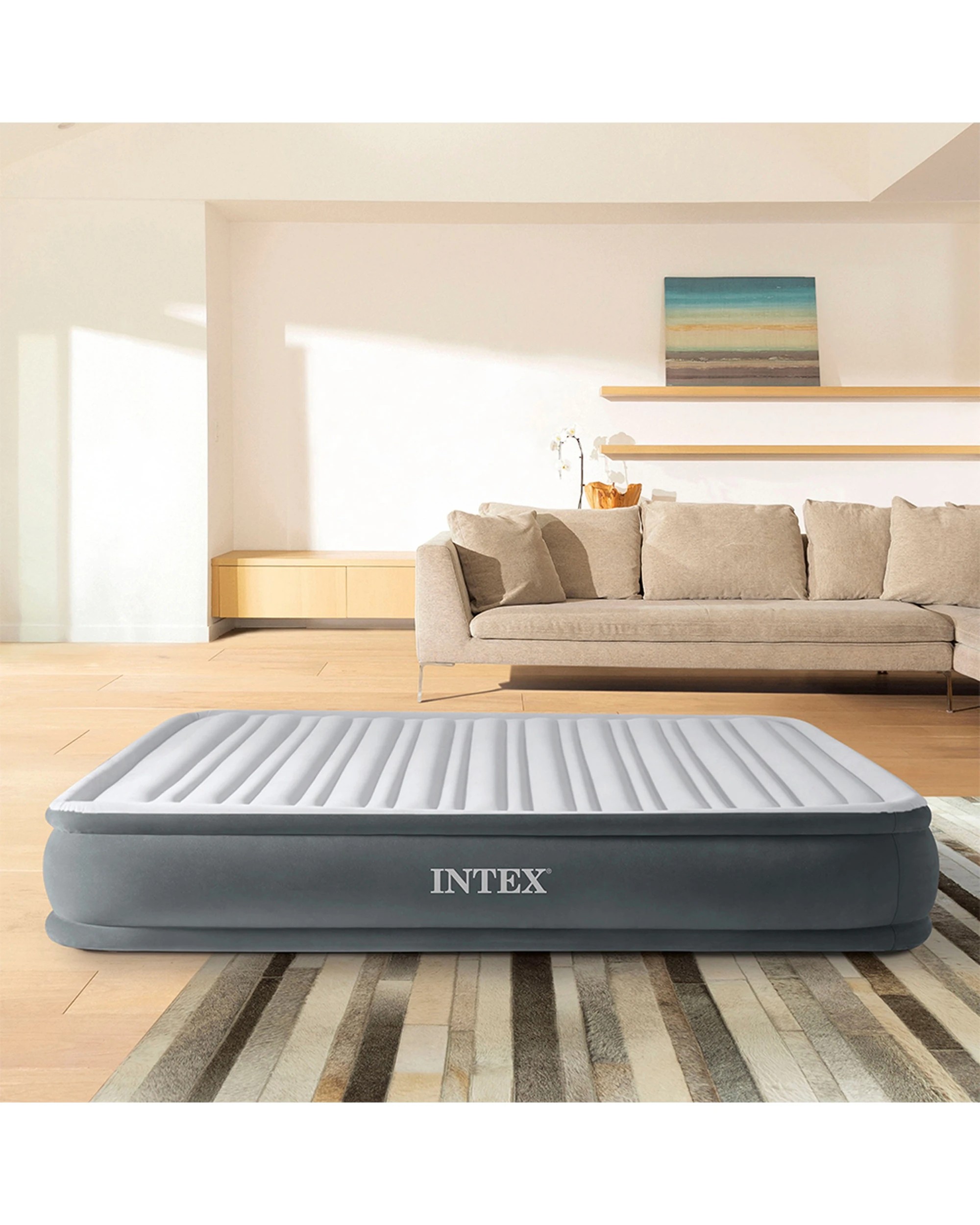 9 Intex Dura-Beam Comfort-Plush Airbed With Bip - Queen Bed - Multi, 9 of 9