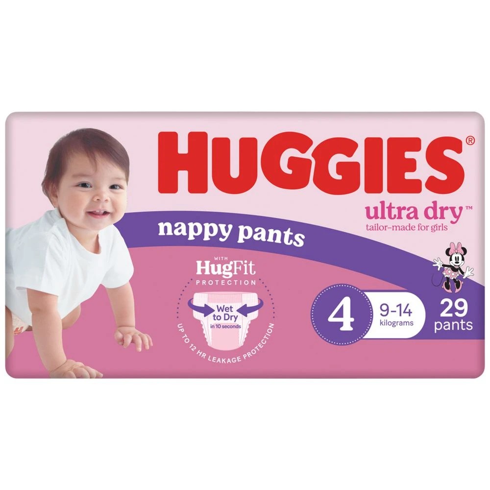 2 Huggies Nappy Pants Toddler Girl 29 Pack, 2 of 3