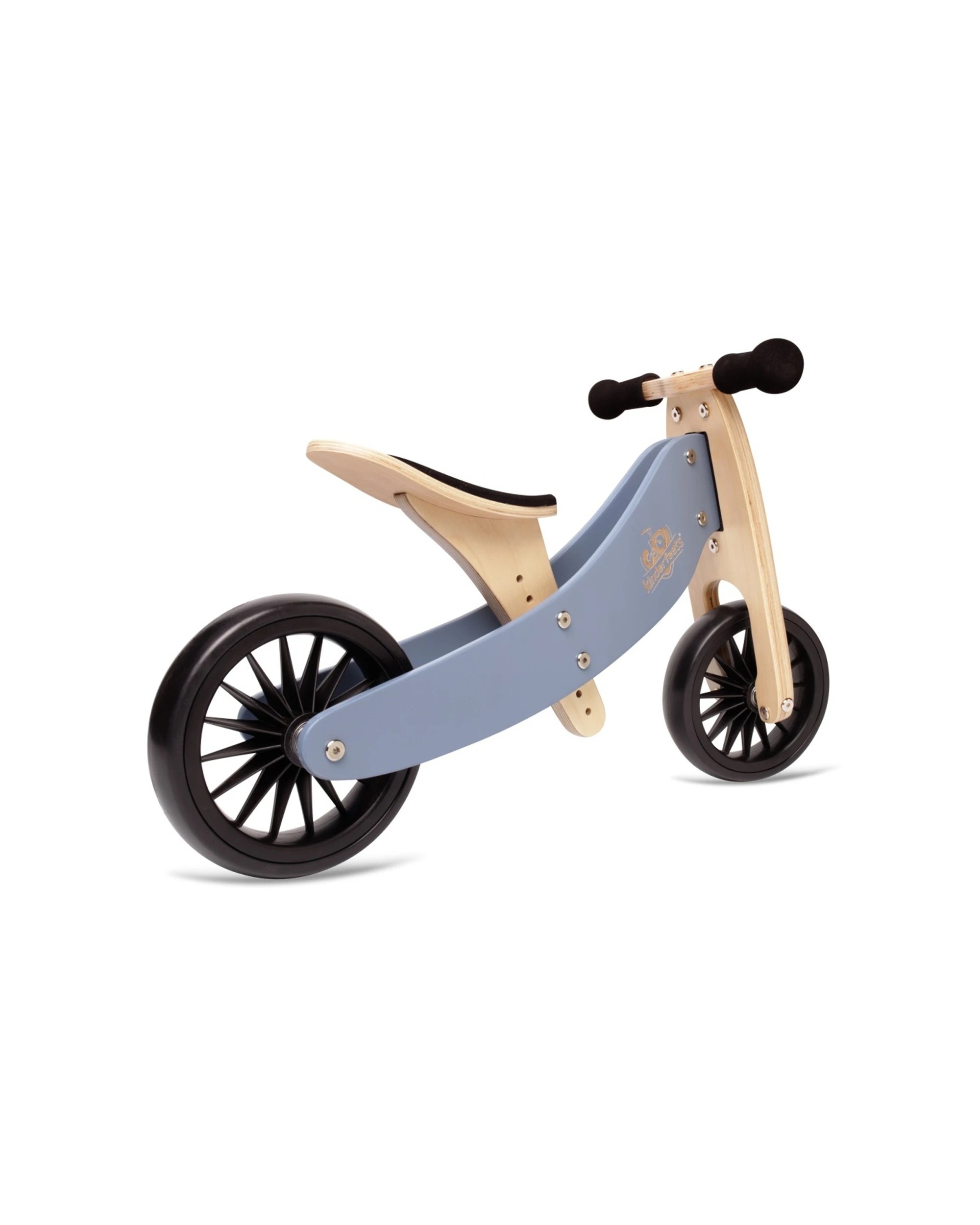 2 Kinderfeets 72cm Wood Tiny Tot Plus Bike Trike Kids Ride-on Toy Slate Blue 18m Plus - Blue, 2 of 6