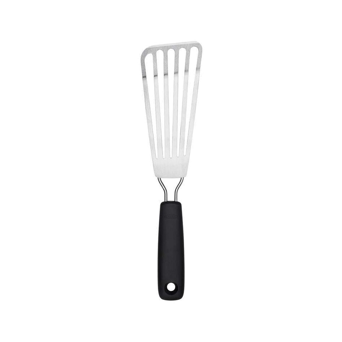 1 Oxo Little Fish Turner 29cm Stainless Steel Slotted Spatula Non-slip Grip
 - Black, 1 of 4