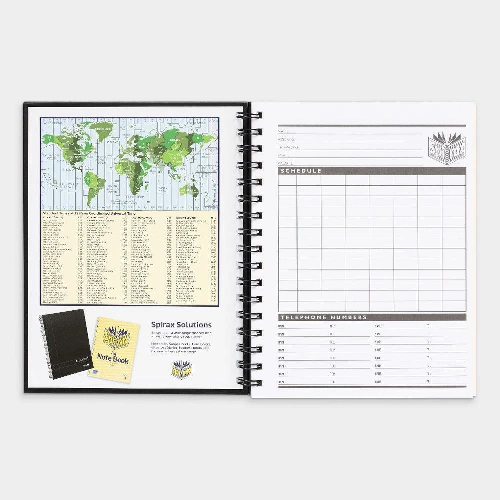3 Spirax No.511 A5 Hard Covered Notebook 200 Page Black, 3 of 4