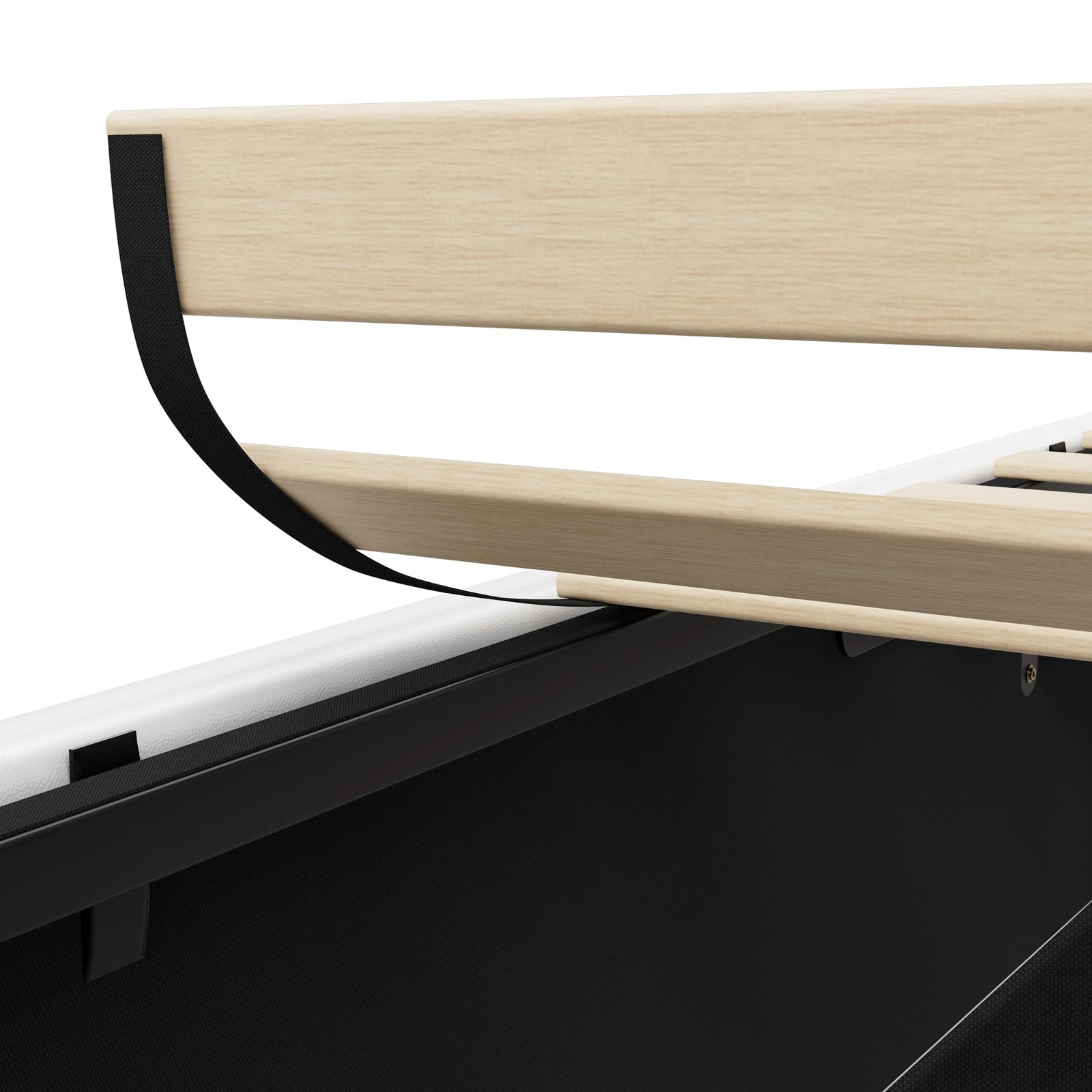 10 Alfordson Bed Frame King Single Platform RGB LED Gas Lift Base Storage - White, 10 of 10