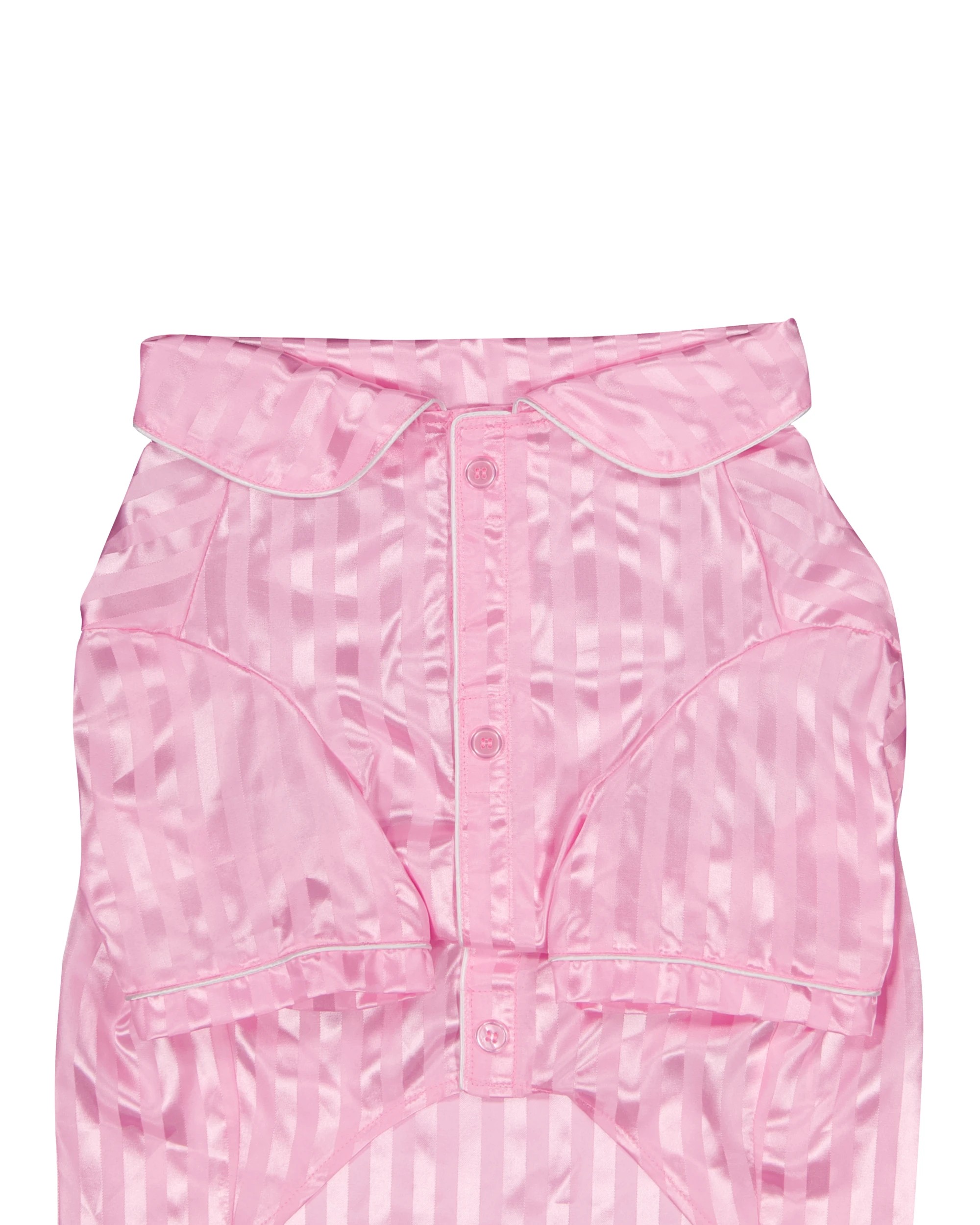 3 Pet Satin Stripe Pyjamas - Extra Extra Large, Pink, 3 of 9