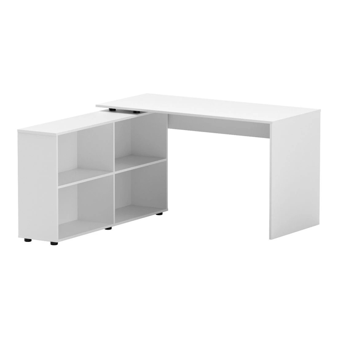 1 Artiss Computer Desk Bookshelf White 130CM - White, 1 of 7