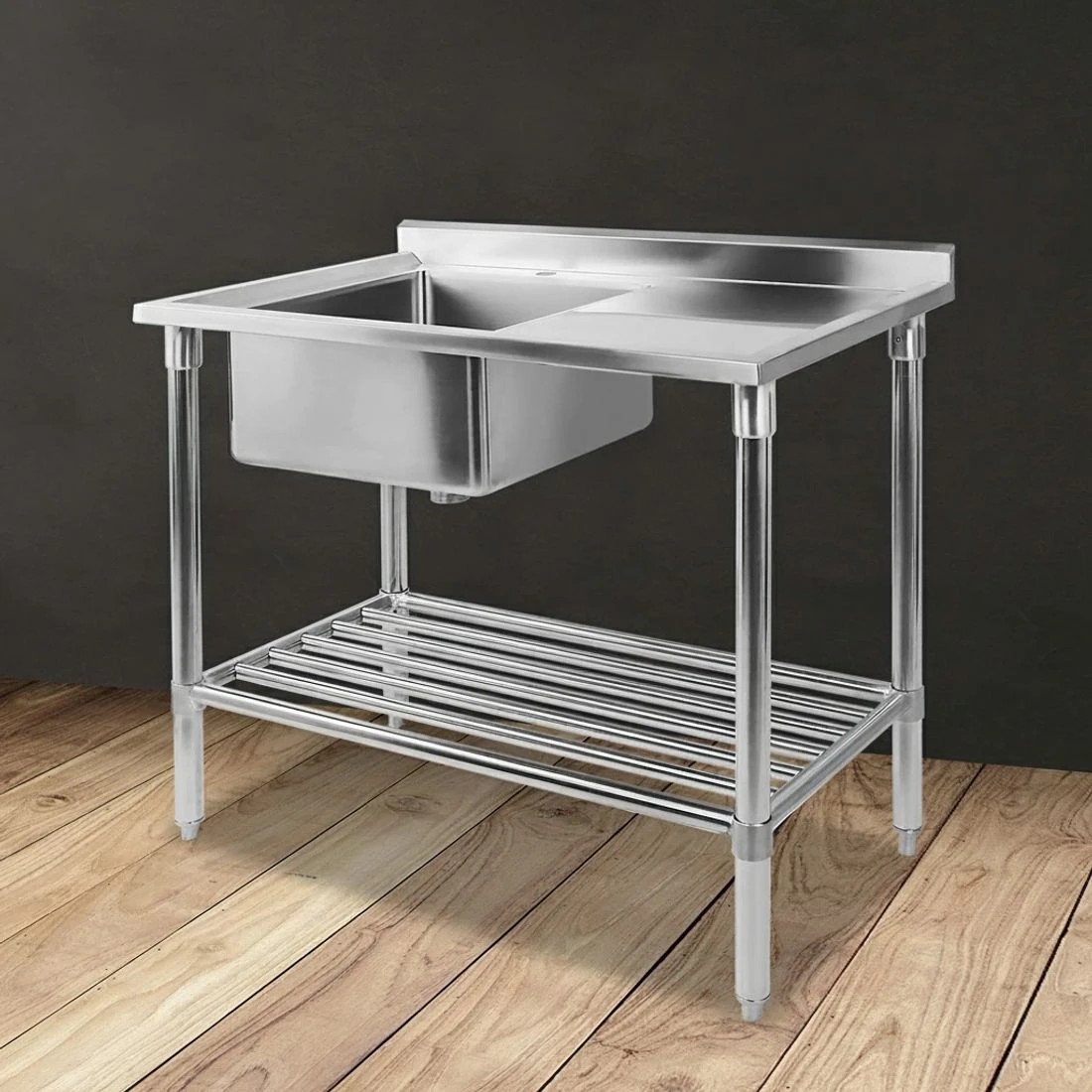 6 Cefito 100x60cm Stainless Steel Sink Bench Kitchen 304 - Silver, 6 of 6