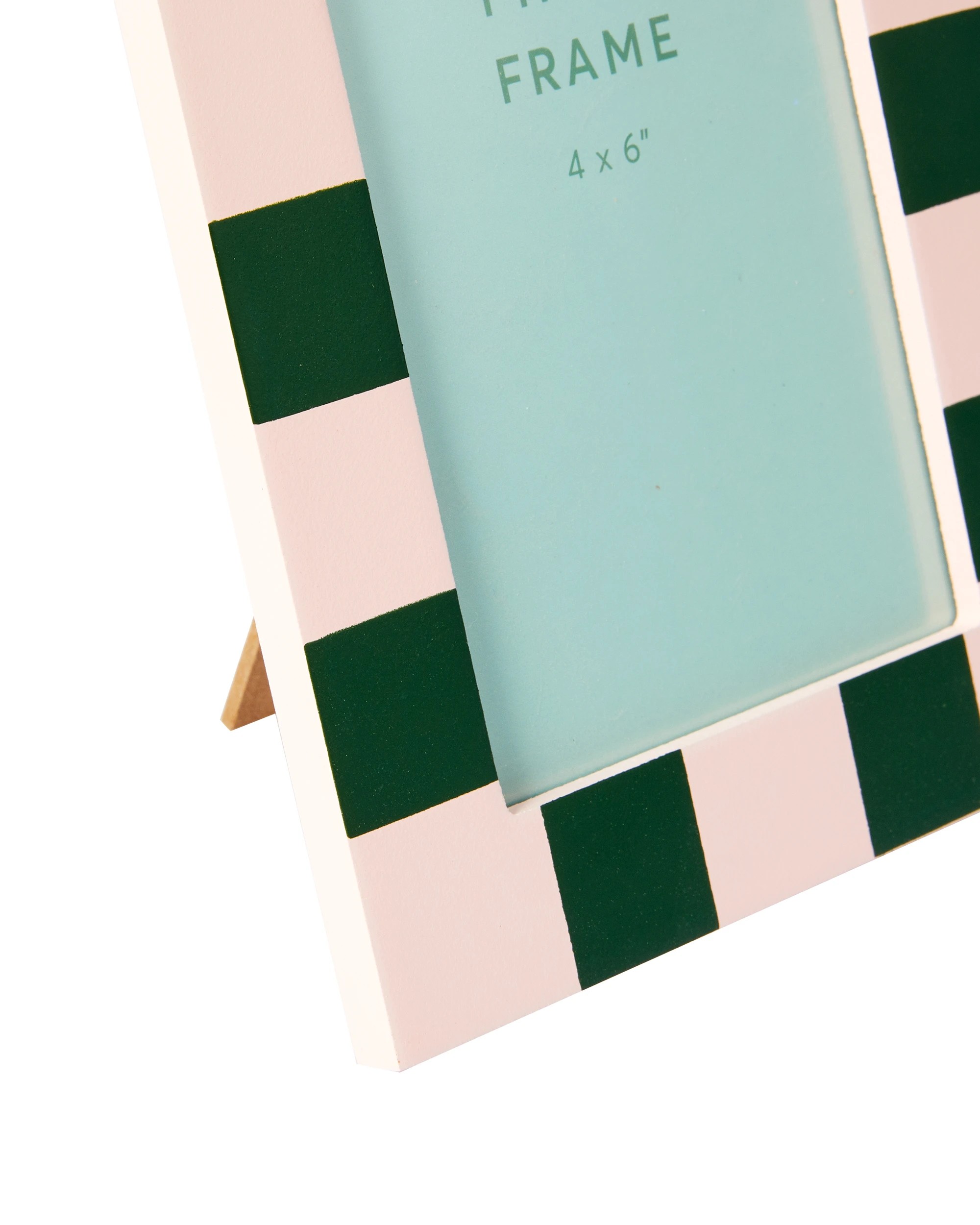 3 Check Photo Frame 4in. x 6in. - Pink and Green, 3 of 5