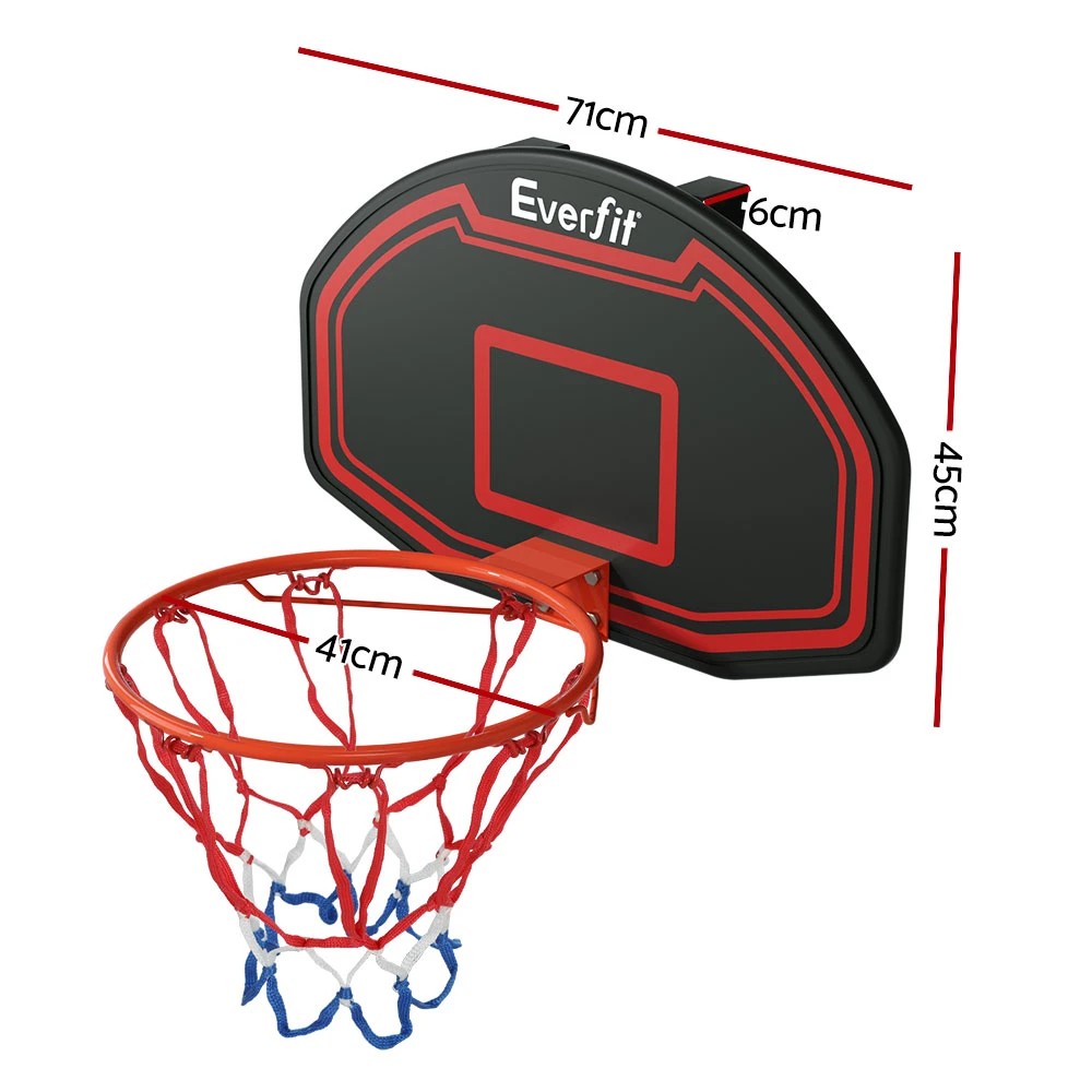 2 Everfit 38" Basketball Hoop Backboard Door Wall Mounted Ring Net Sports - Multi, 2 of 7