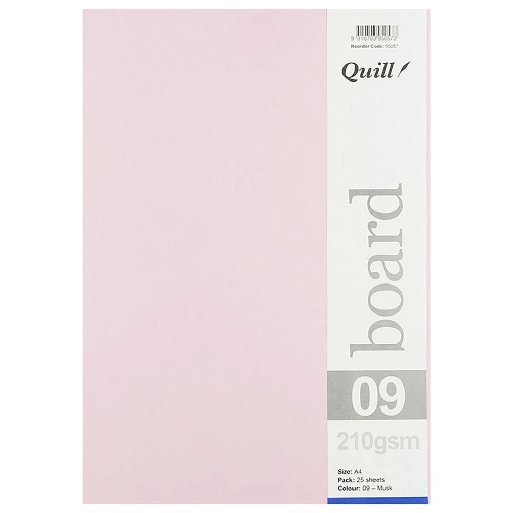 3 Quill A4 210gsm Board Musk 25 Pack, 3 of 4