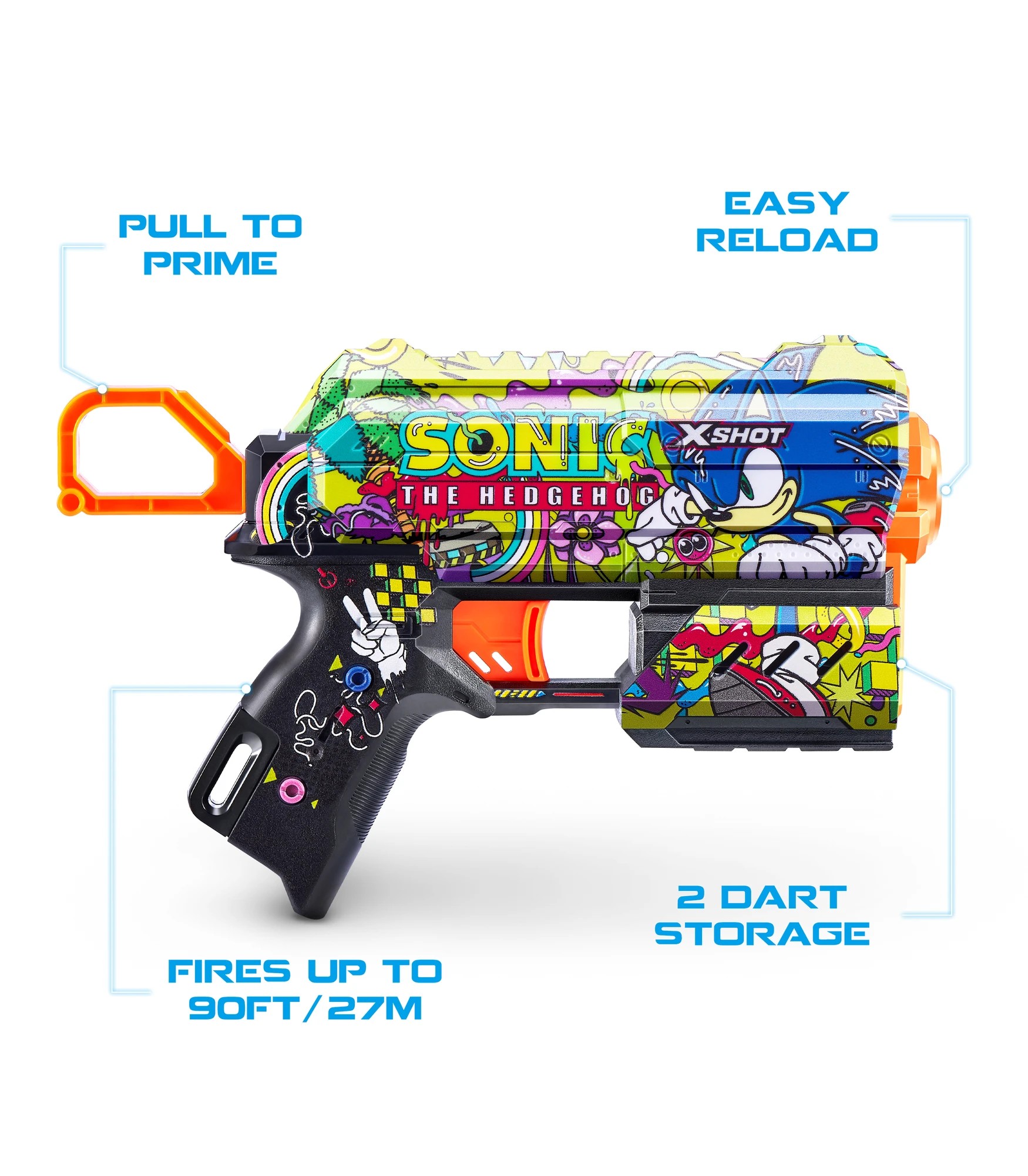 5 XSHOT Skins Flux Blaster - Mega Sonic Skin (8 Darts) by ZURU - Assorted* - Multi, 5 of 8