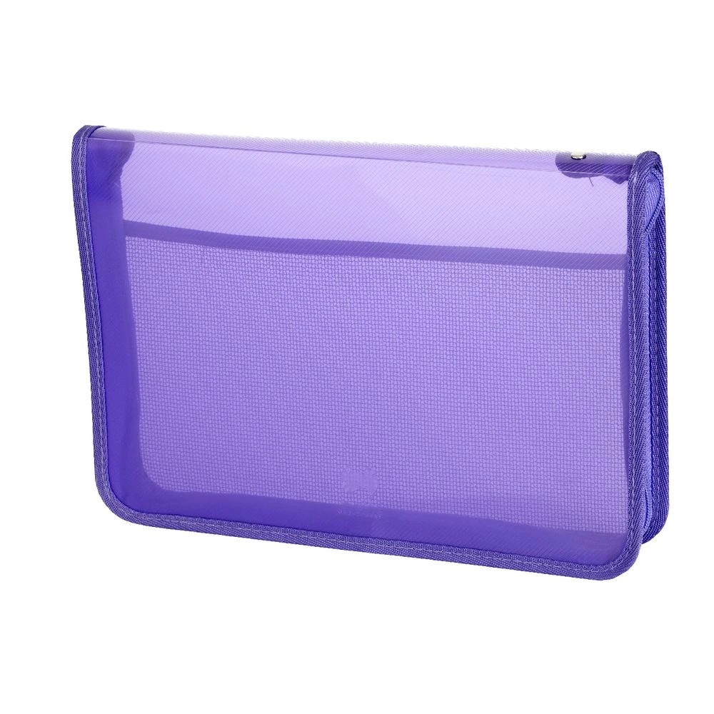 2 Ausinc A4 Zipped Document Folder Purple, 2 of 7