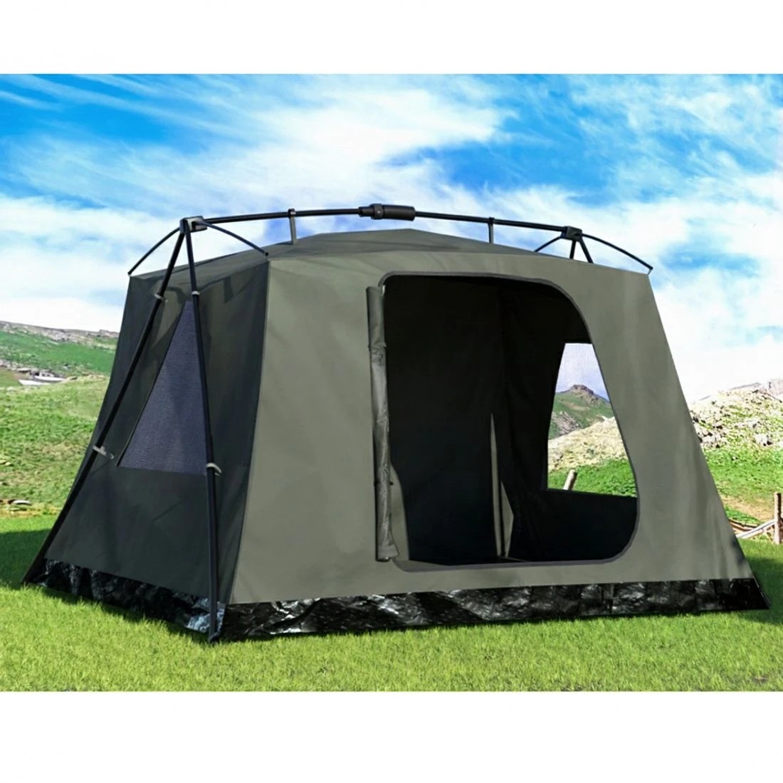 5 Weisshorn Instant Up Camping Tent 2-3 Person Outdoor Hiking Family Tents Shelter - Green, 5 of 6