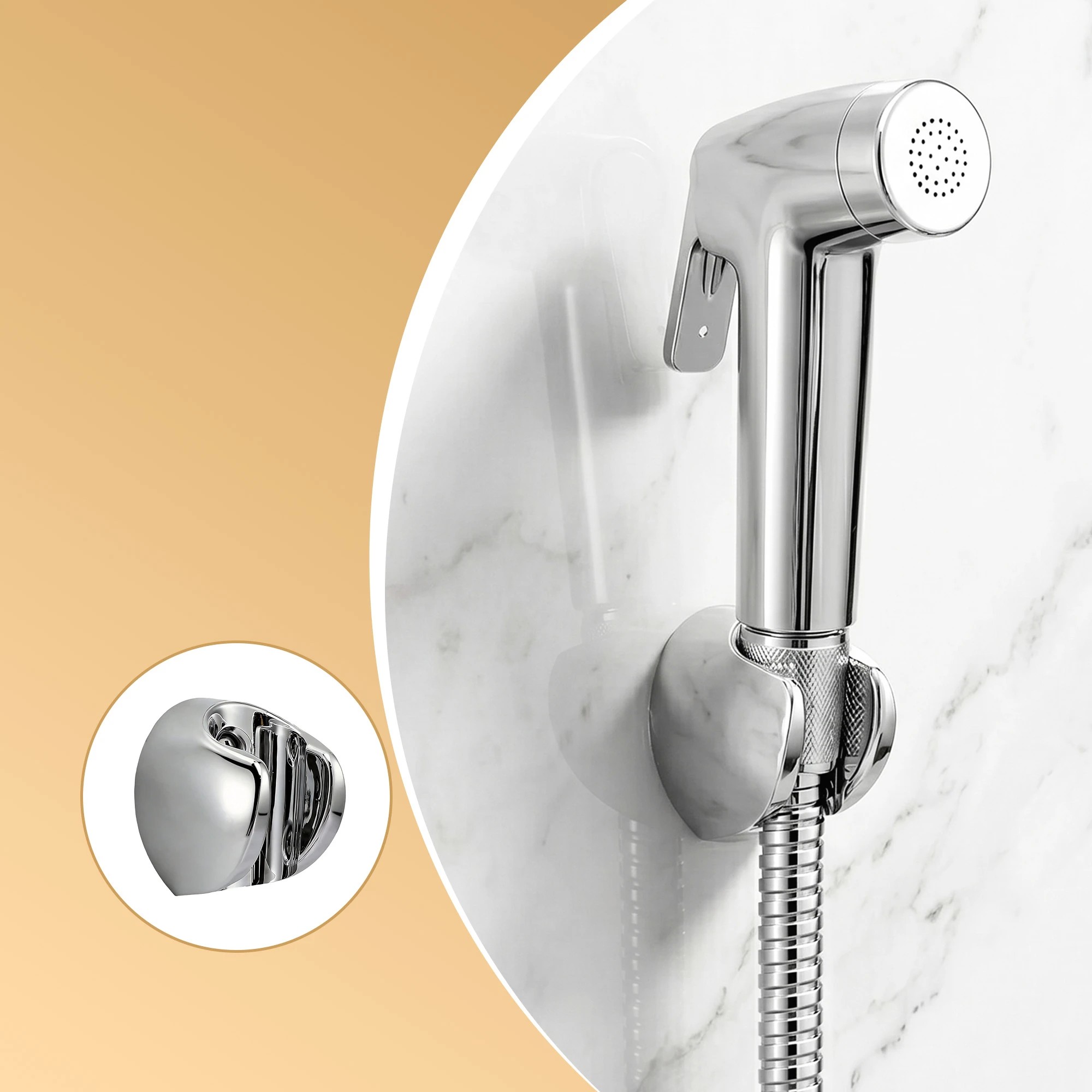 6 Cefito Handheld Bidet Sprayer for Toilet 1.5m Hose Jet Spray Attachment - Silver, 6 of 7