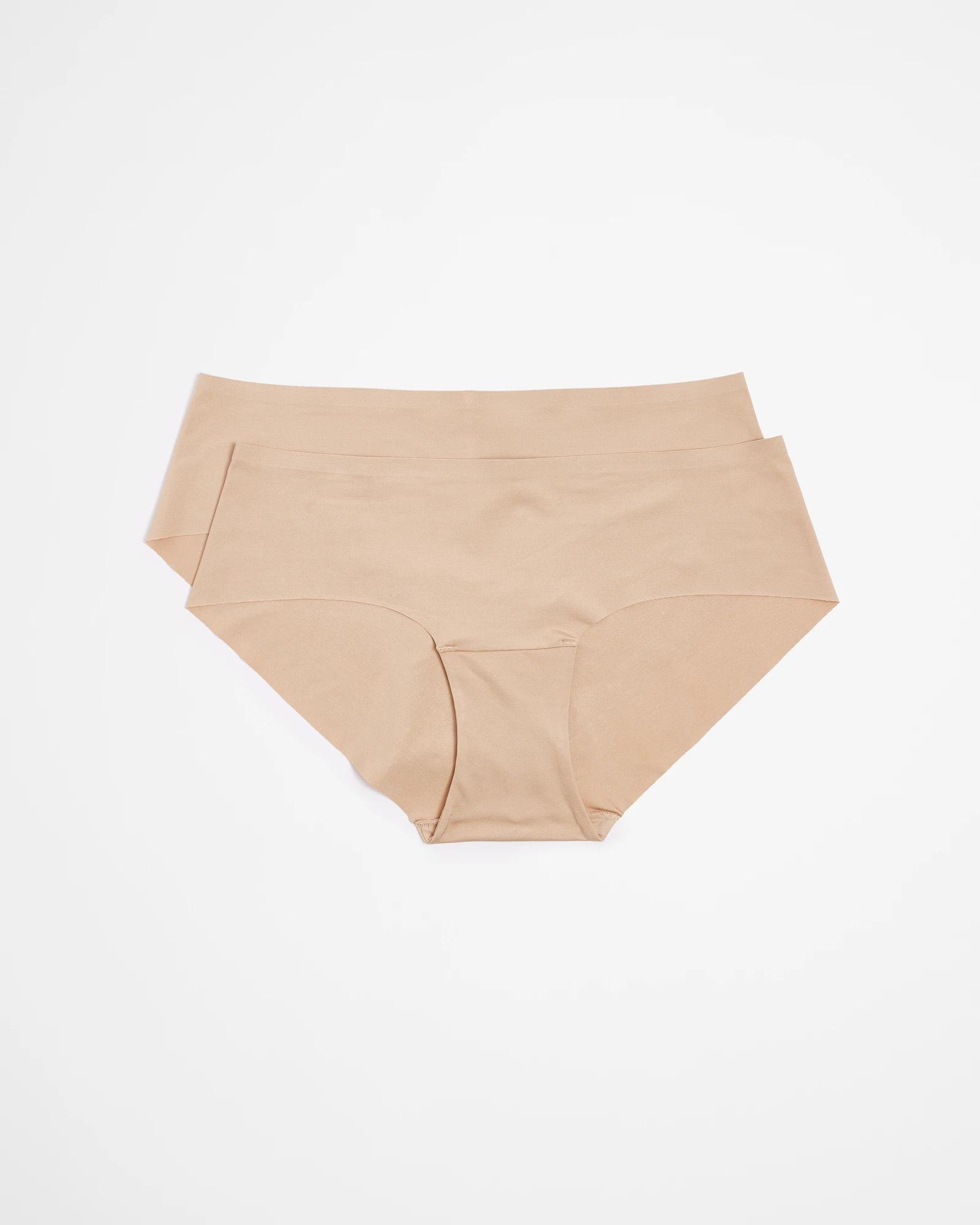 1 Target Woman Womens Bonded No Show Hipster Briefs 2 Pack LATTE, 1 of 4