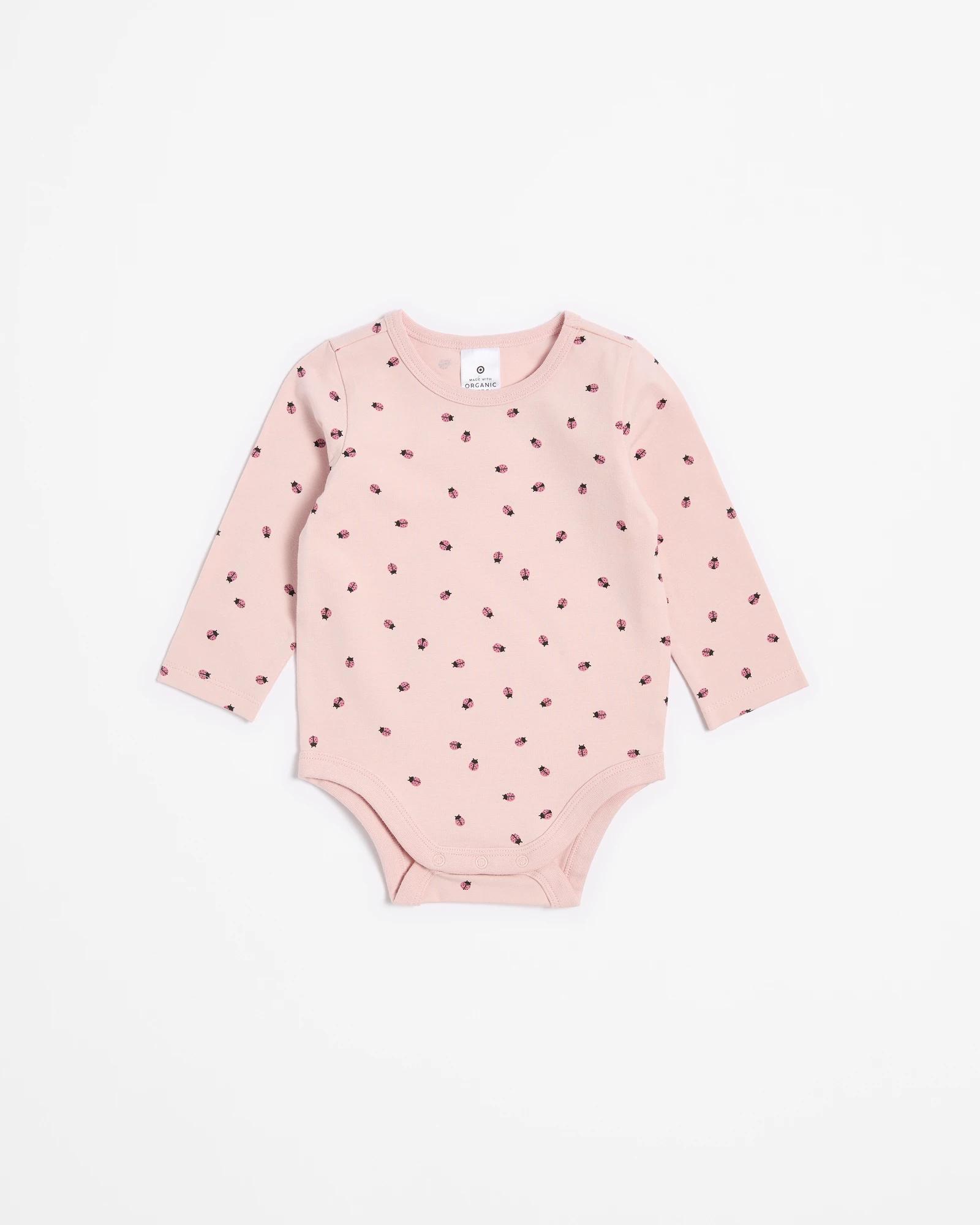 3 Target Baby Organic Cotton Bodysuits 5 Pack LADYBUG, 3 of 7