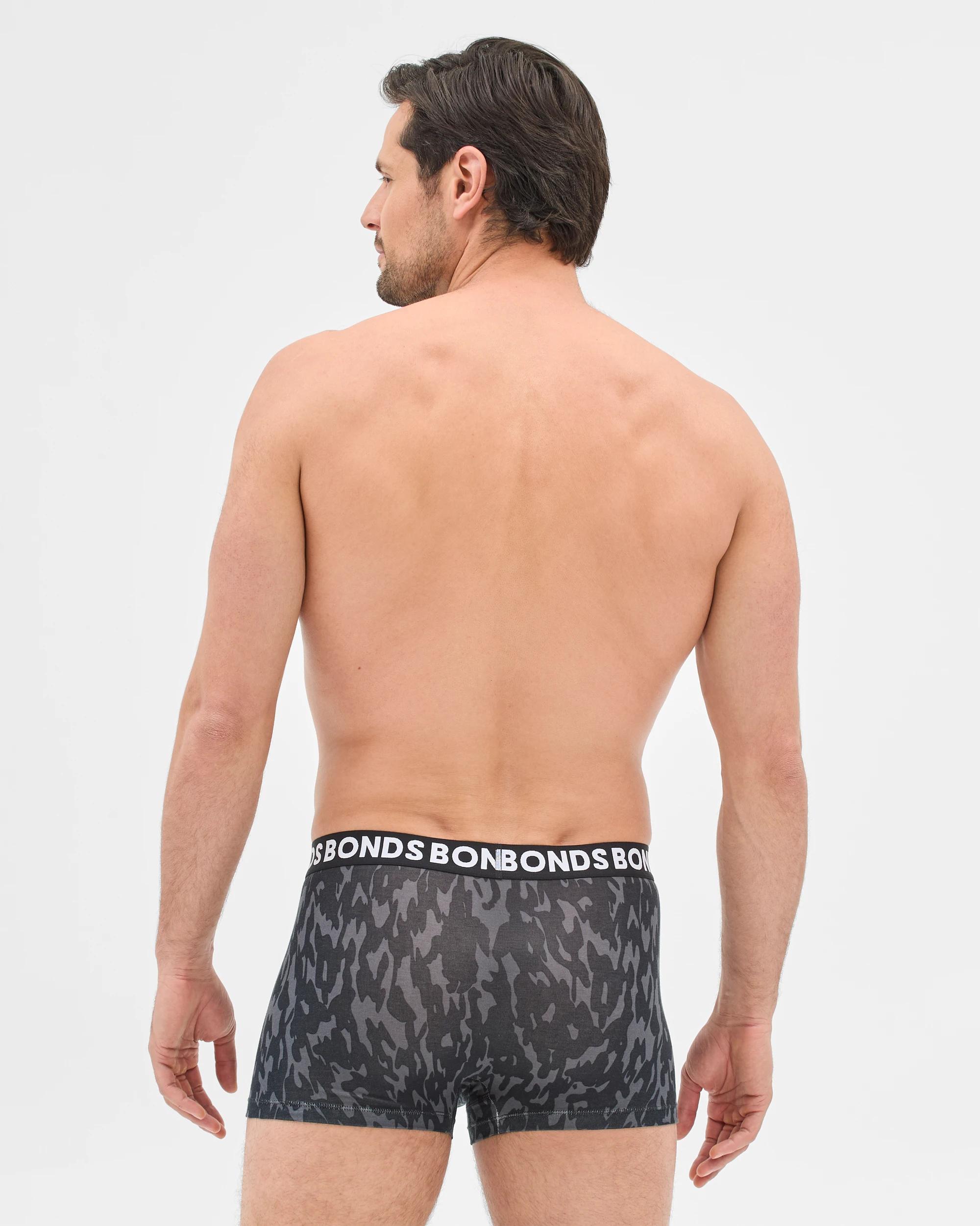 3 Comfy Classic Trunks 3 Pack - Bonds CHEETAH/GREY/BLACK, 3 of 4