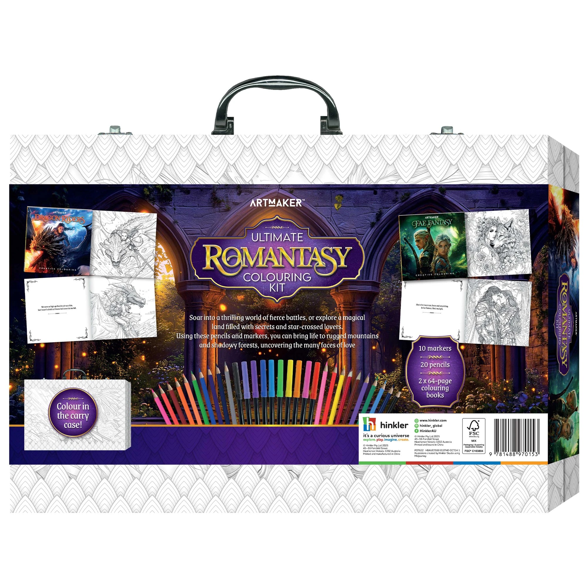 2 Art Maker Ultimate Romantasy Colouring Kit - Book, 2 of 7