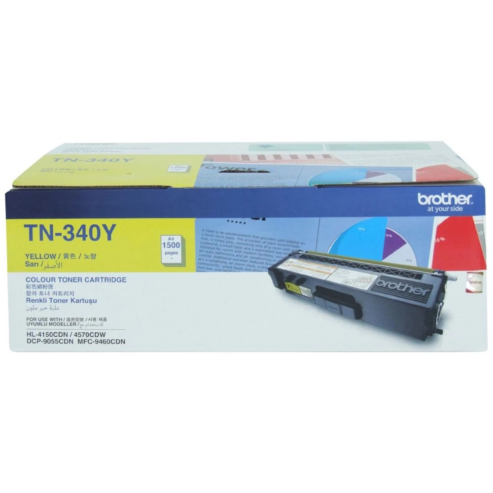 1 Brother TN 340 Toner Cartridge Yellow, 1 of 2