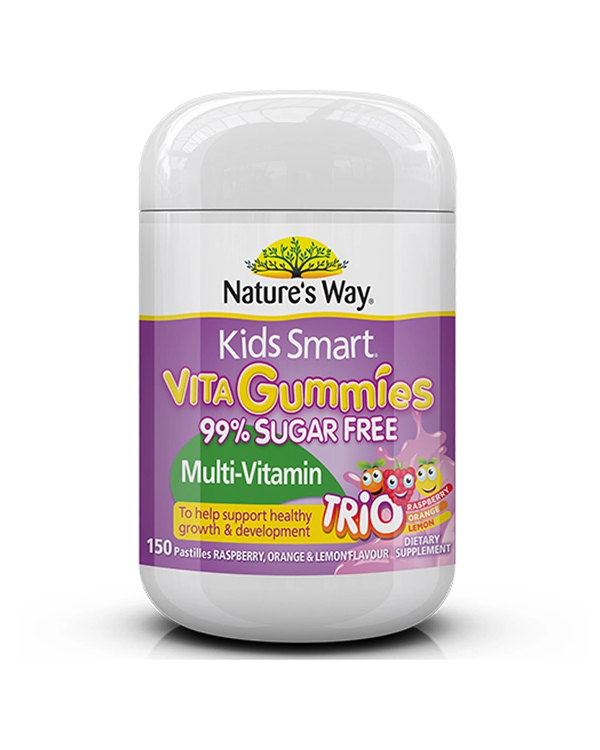 1 Nature's Way 150pc Kids Smart Vita Gummies Sugarless Children's Multivitamin Pastilles, 1 of 1