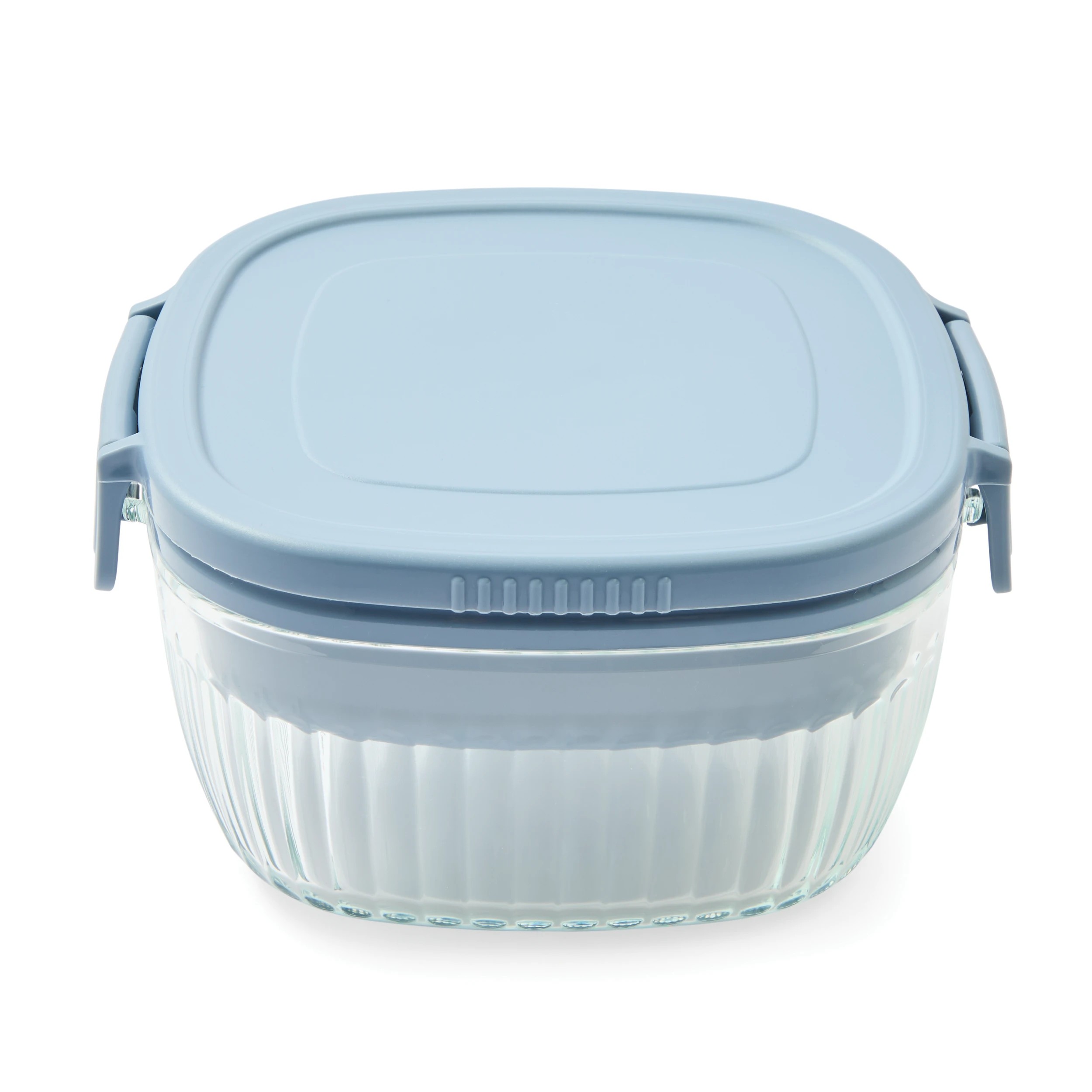 2 Glass Salad Bowl - Blue, 2 of 10