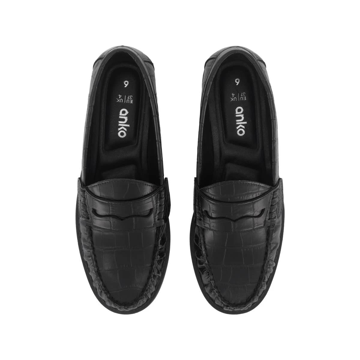 3 Hi-Shine Loafer Shoes Croc Black, 3 of 5