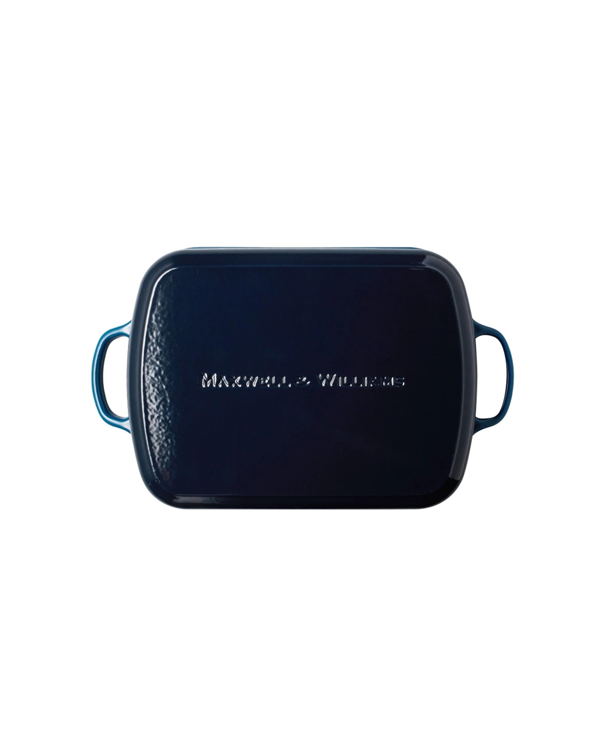 5 Maxwell & Williams Cast Iron Roaster Durable Oven Bakeware 33x25cm/5L Midnight - Blue, 5 of 6