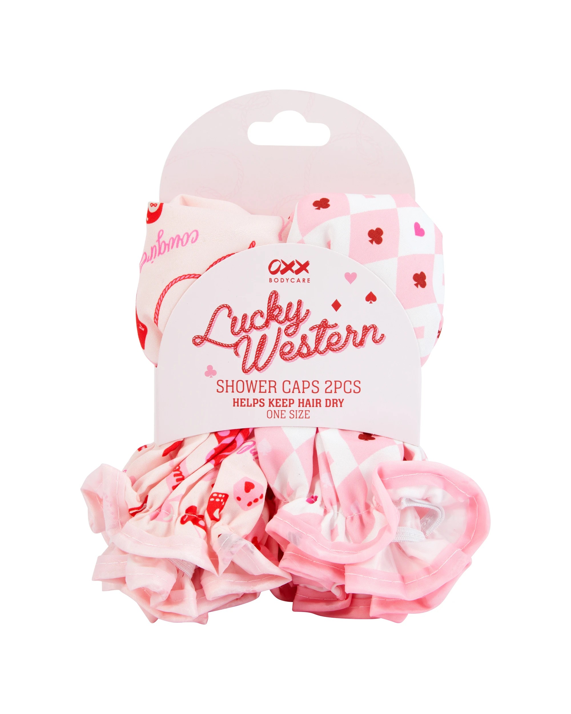 4 OXX Bodycare 2 Piece Lucky Western Shower Caps, 4 of 5