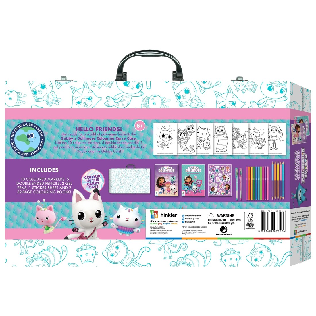 7 Kaleidoscope Gabby's Dollhouse Colouring Carry Case - Book, 7 of 7