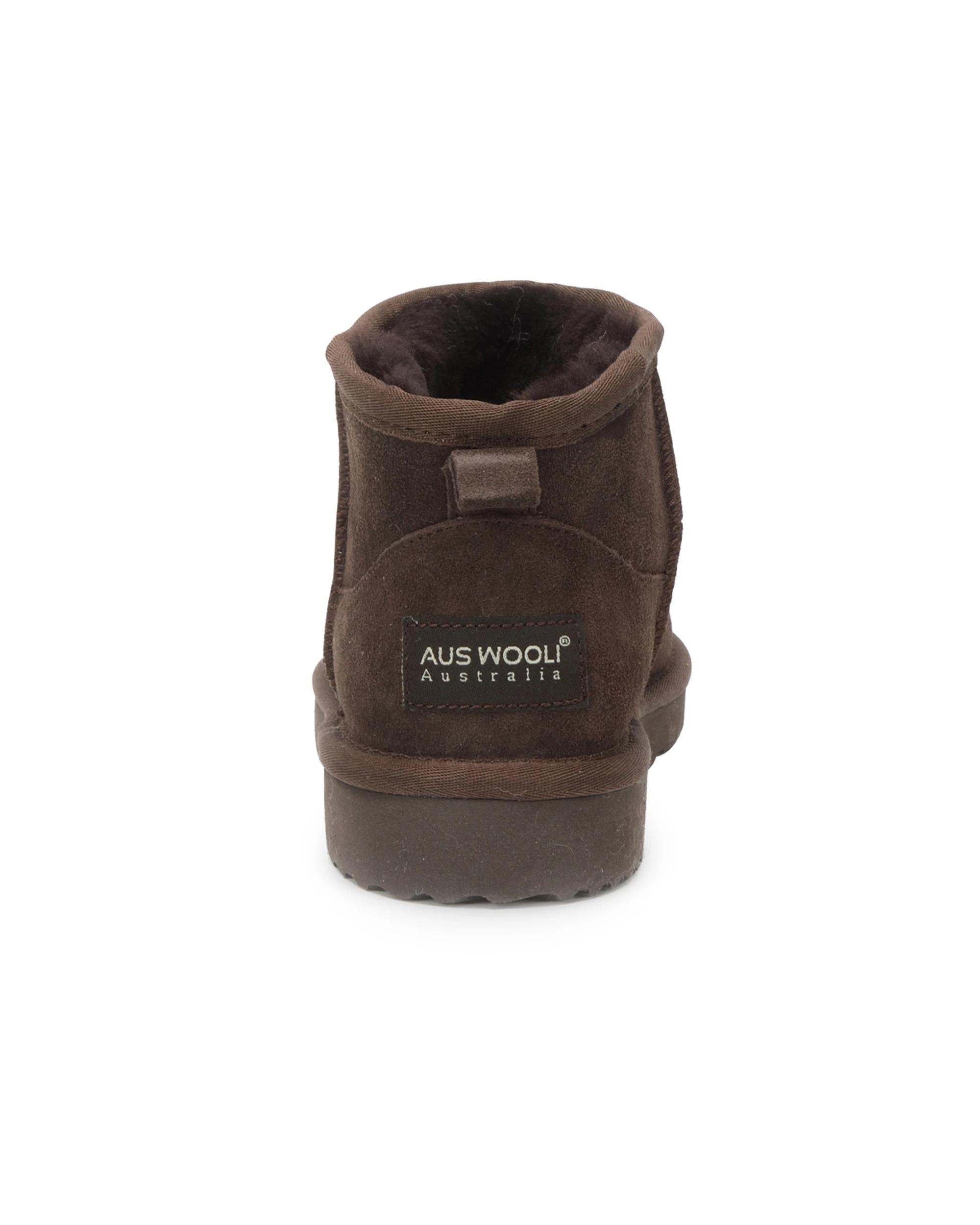 4 AUS WOOLI Urban Chic Sheepskin Classic Ultra Mini UGG Boots CHOCOLATE, 4 of 6