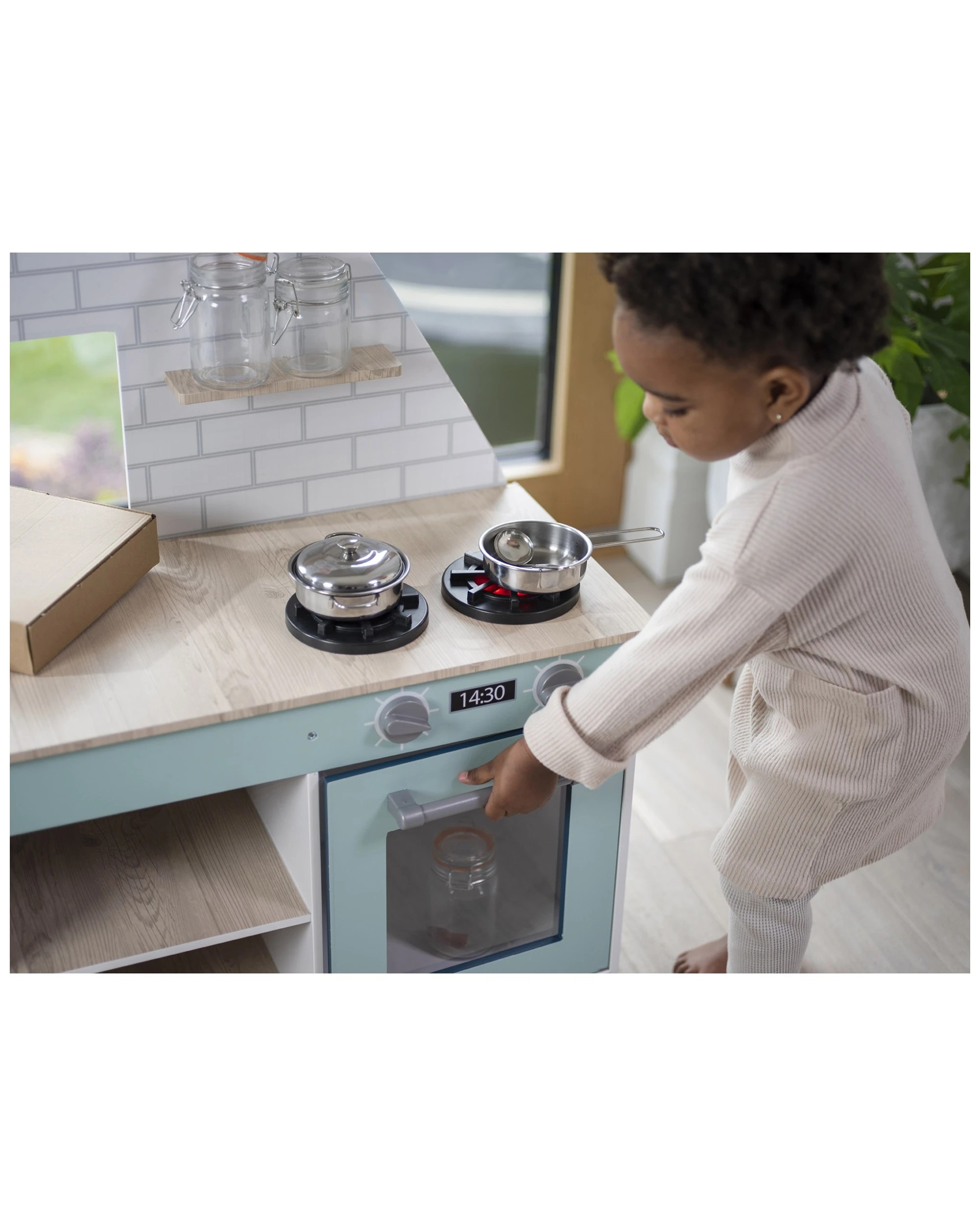 6 Plum Play Au 2-in-1 Wooden Street Food Truck And Kitchen 360 Degree Play, 6 of 8