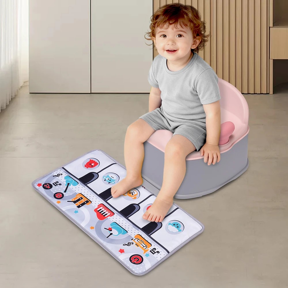 3 PlayPals 3-in-1 Kids Potty Trainer Seat with Interactive Musical Mat - Pink, 3 of 3