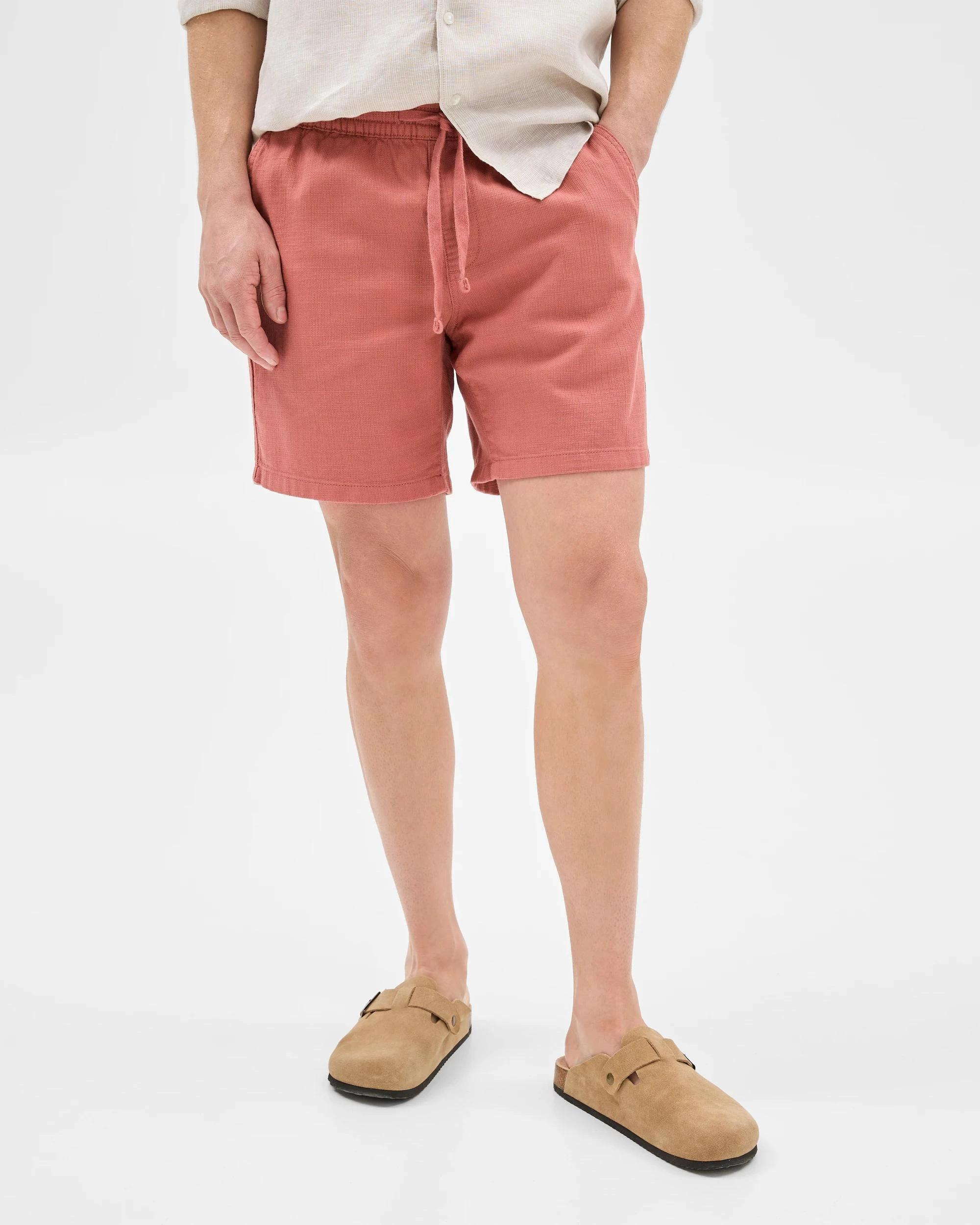 1 Target Australian Cotton Textured Shorts BRICK, 1 of 7