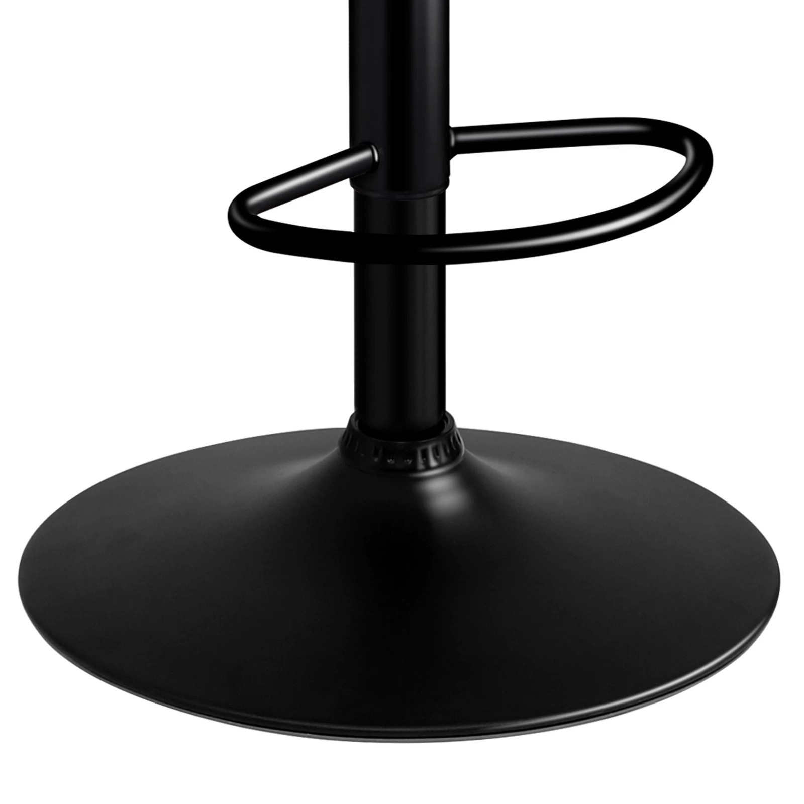 6 Alfordson 1x Bar Stool Kitchen Swivel Chair Wooden Leather Gas Lift - Black, 6 of 9