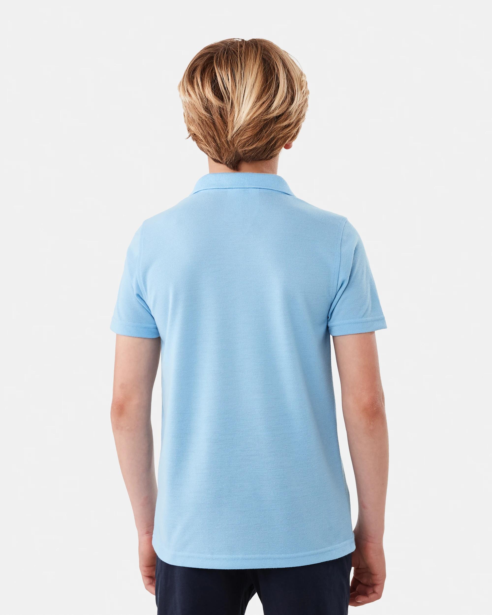 2 School Polo T-shirt Mid Blue, 2 of 7