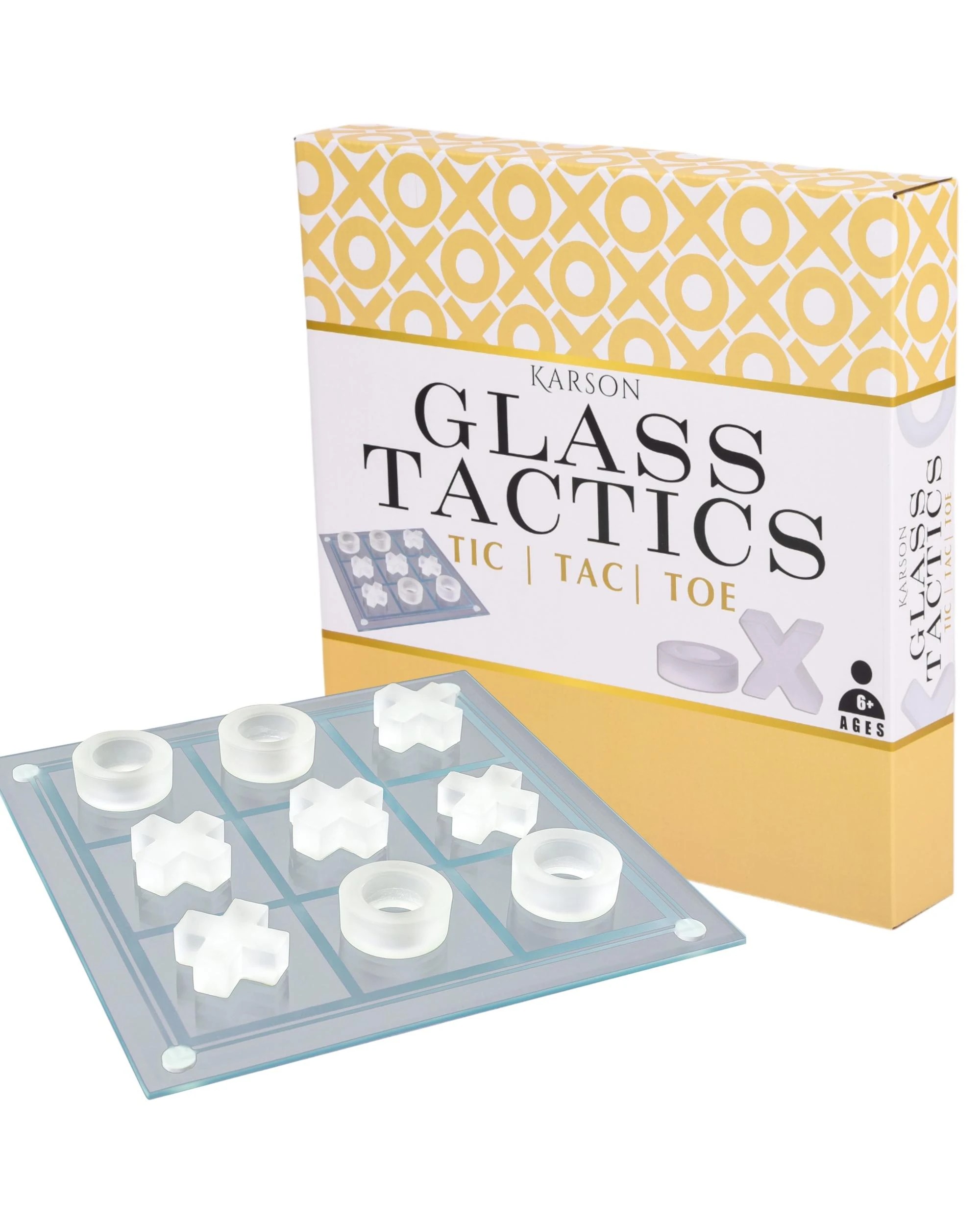 1 Karson Glass Tactics 28cm Classic Glass Tic-Tac-Toe Board, 1 of 8