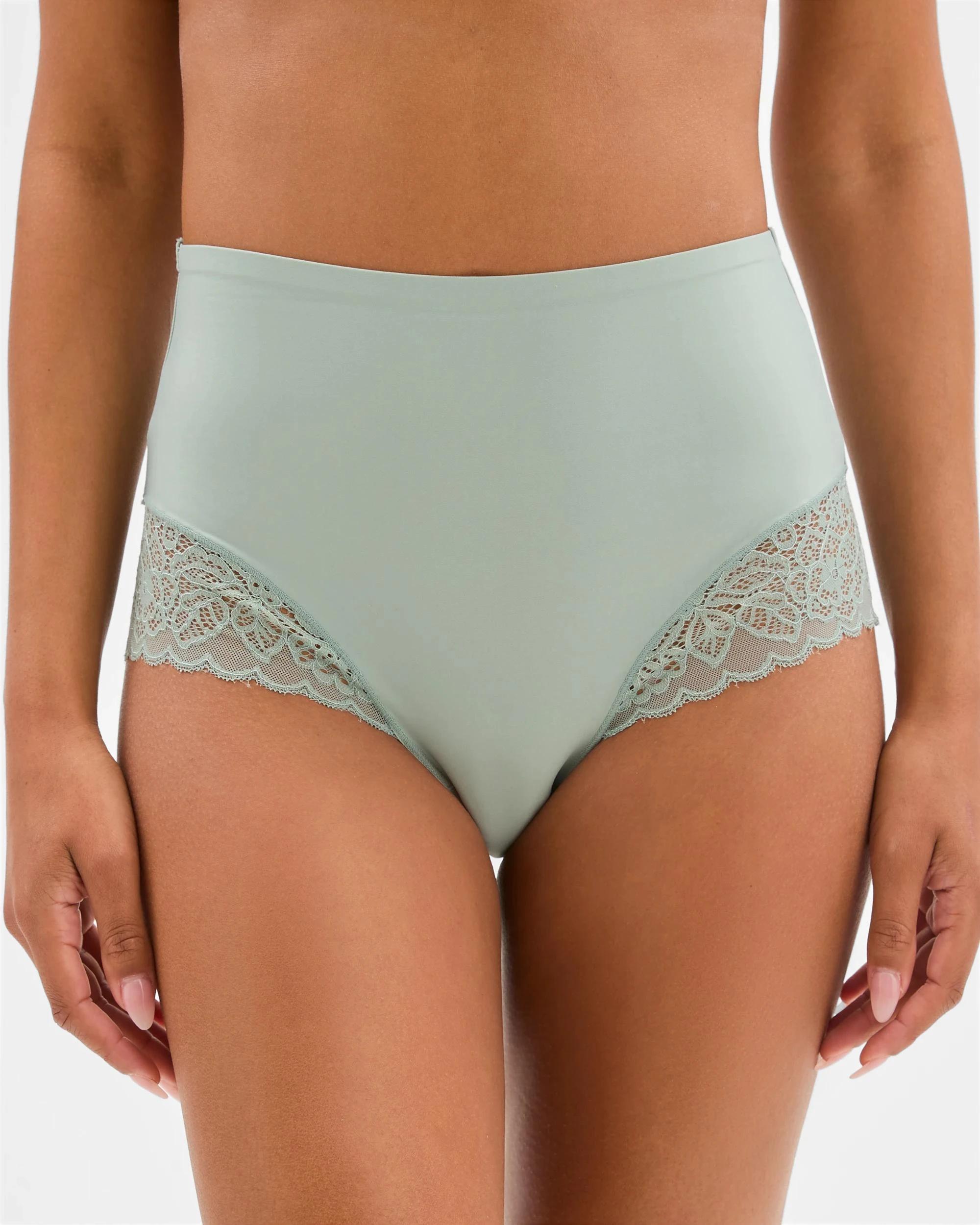 2 Target Woman Luna 2 Pack Smooth Touch Lace Bonded Waist Full Briefs GREEN MILLE, 2 of 4