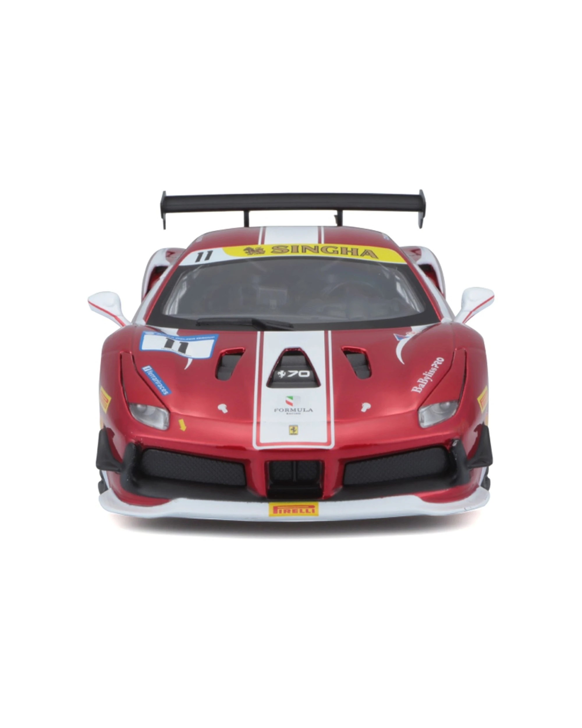 7 Bburago Model Kit 2017 Ferrari 488 Challenge Race Car Replica - Red, 7 of 7