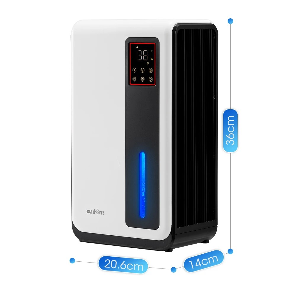 2 ZUNI 2L Air Dehumidifier Moisture Absorber 500-800ml/day for Home Bedroom 30m² - White, 2 of 3
