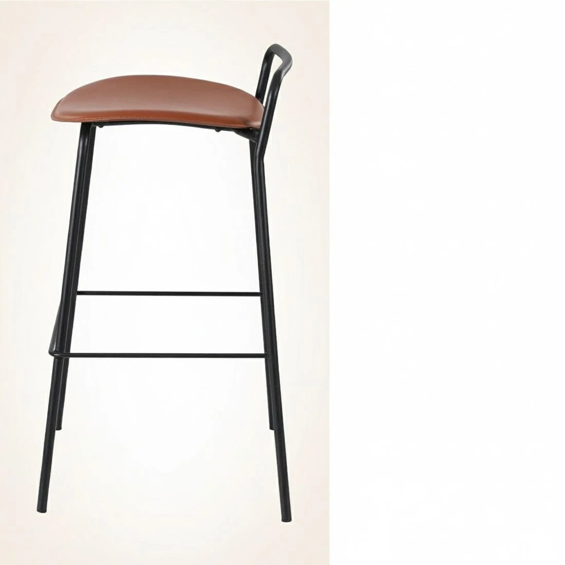 4 4x Artiss Bar Stools Kitchen Counter Dining Chair Metal Brown - Brown, 4 of 6