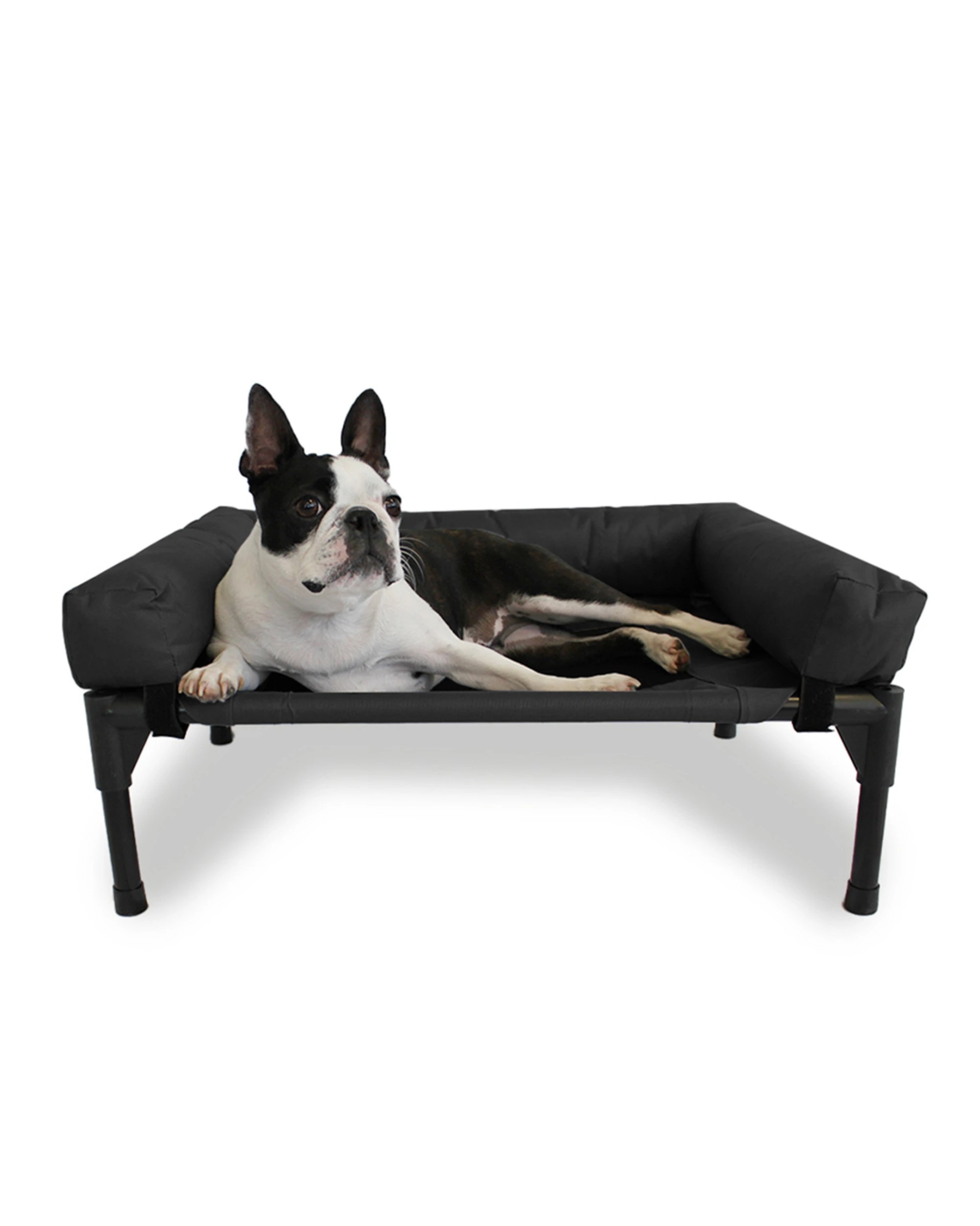 3 Charlie's Elevated Trampoline Bolster Sofa Dog Bed Medium - Black, 3 of 9