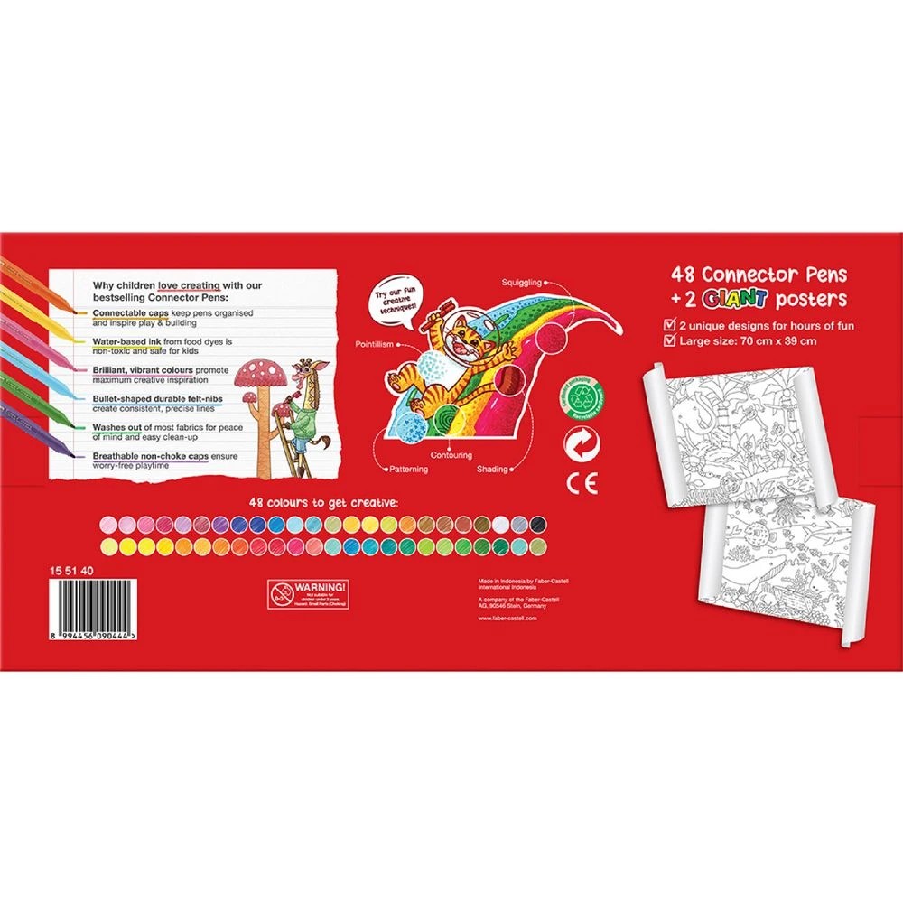 6 Faber Connector Pens and Giant Poster 50 Piece Pack, 6 of 6