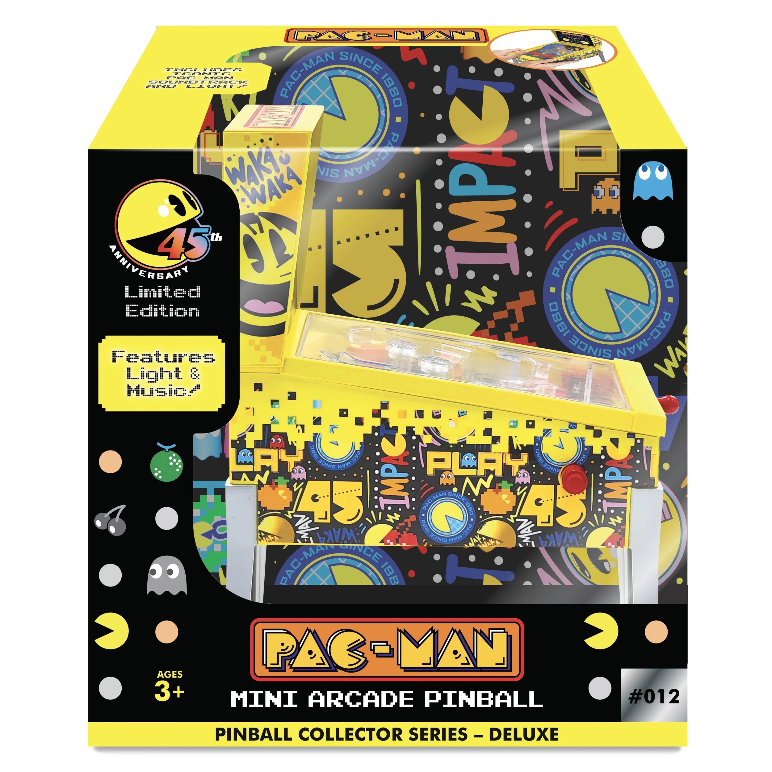1 PAC-MAN Pac - Man Mini Arcade Pinball 45th Anniversary - Multi, 1 of 2